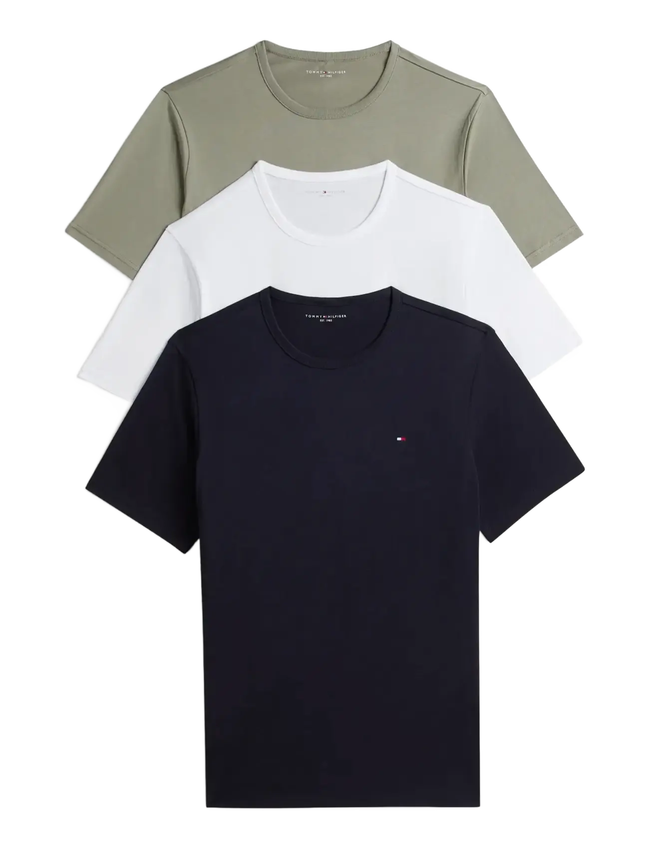 Tommy Hilfiger 3P SS TEE - Pyjamas - NAVY BLUE UTILITY SAGE WHITE / navy