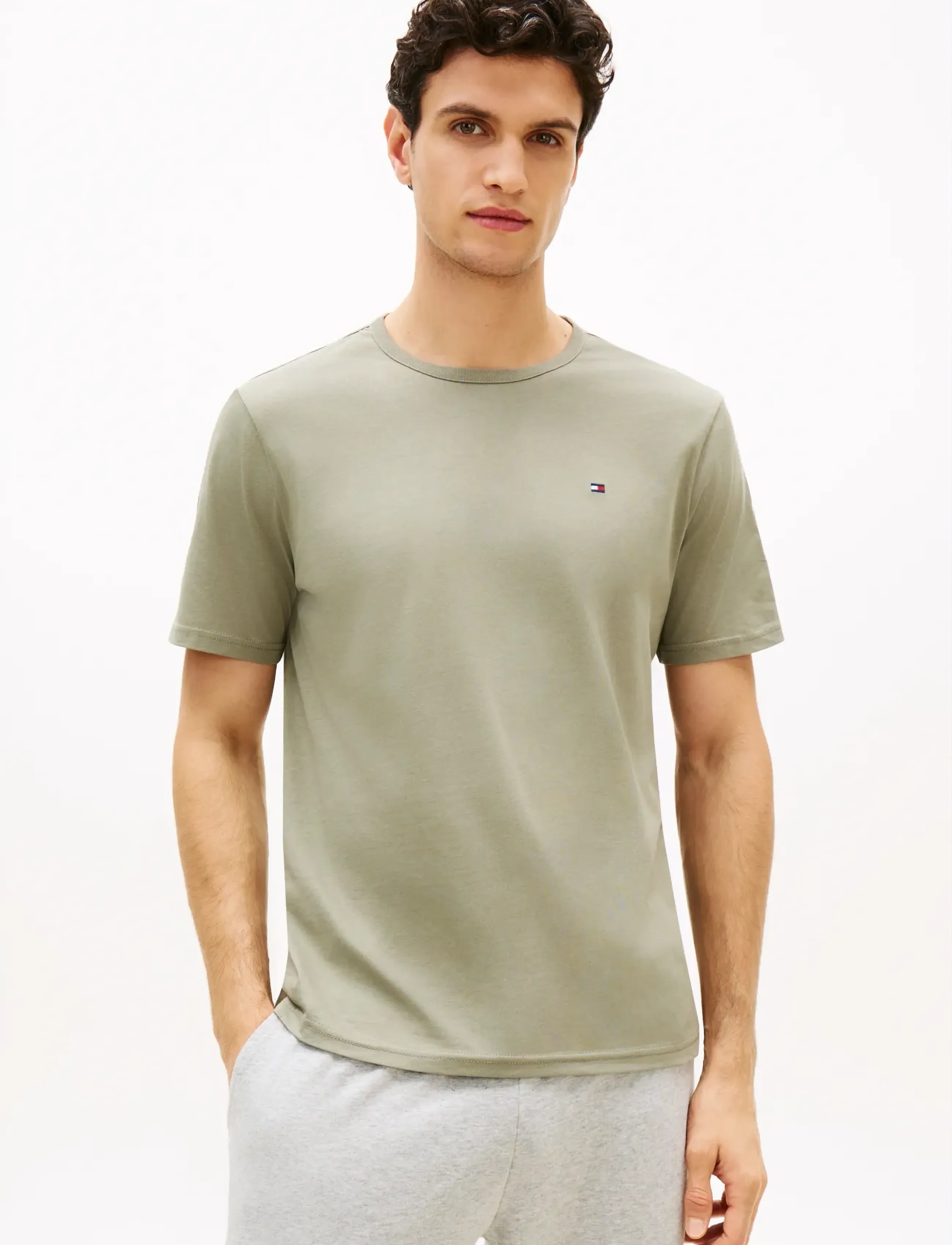 Tommy Hilfiger 3P SS TEE - Pidžaama topid - NAVY BLUE UTILITY SAGE WHITE / navy