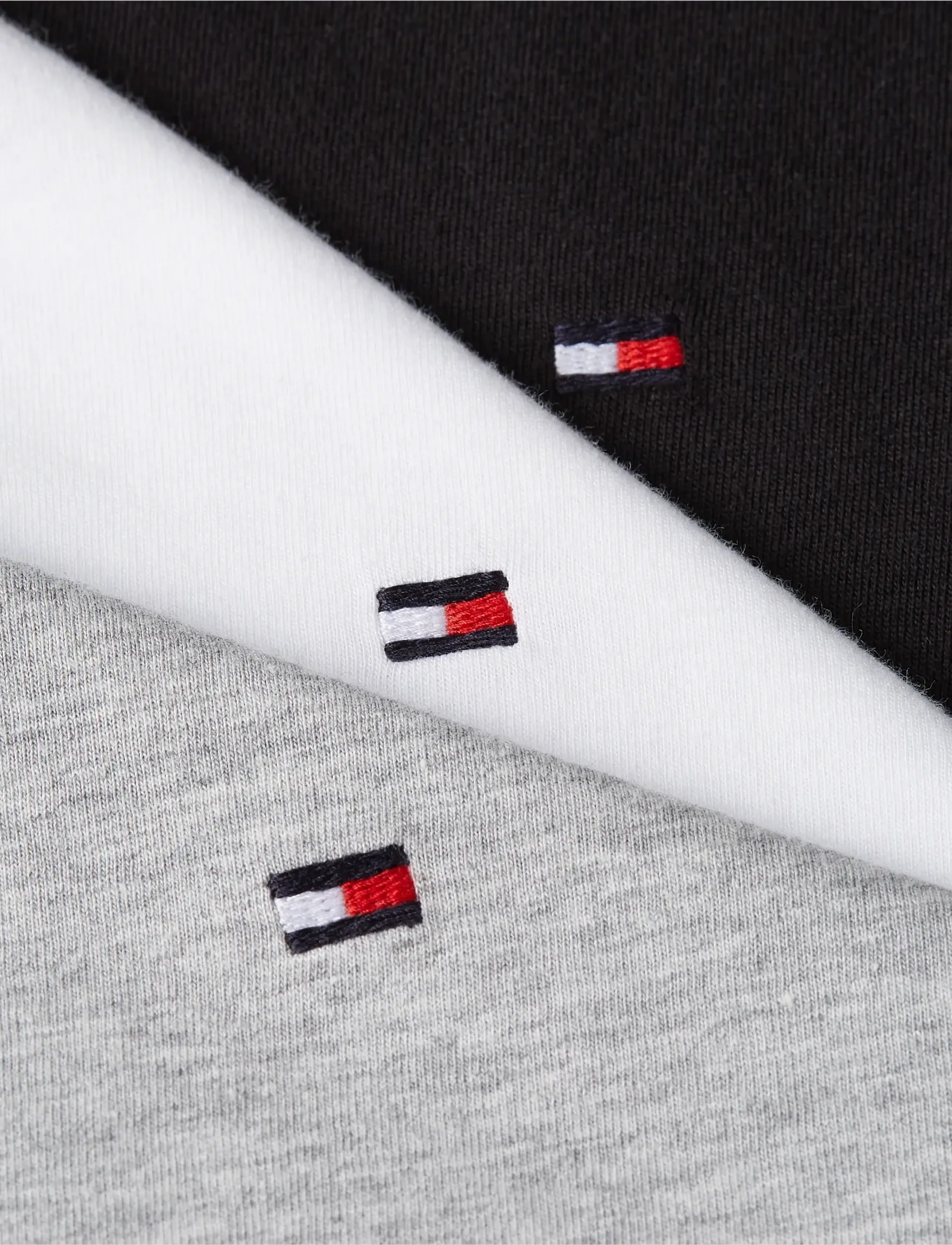 Tommy Hilfiger - 3P SS TEE - multipack t-shirts - grey heather black white - 4