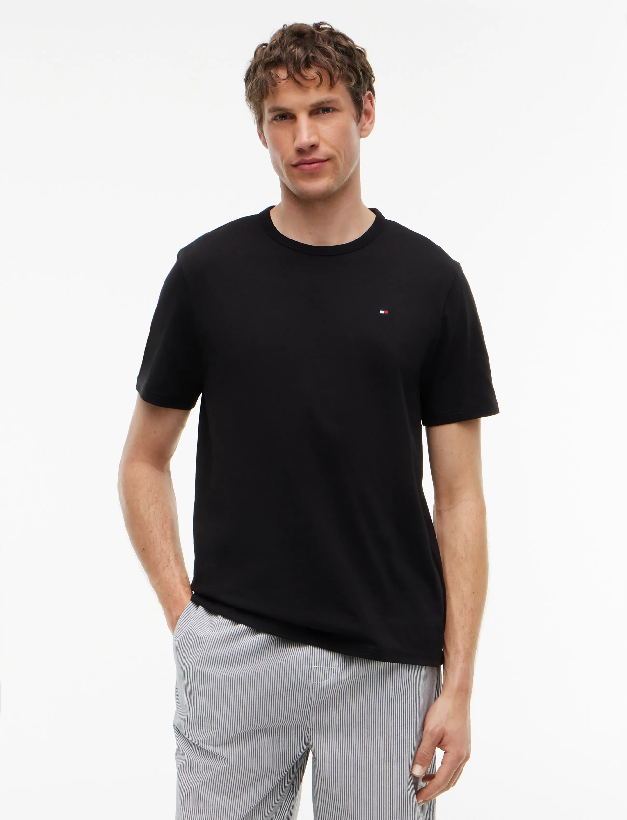 Tommy Hilfiger - 3P SS TEE - pyjamasöverdelar - carbon navy black antique silver - 0