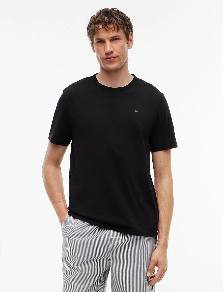 Tommy Hilfiger - 3P SS TEE - pyjamasöverdelar - carbon navy black antique silver - 0