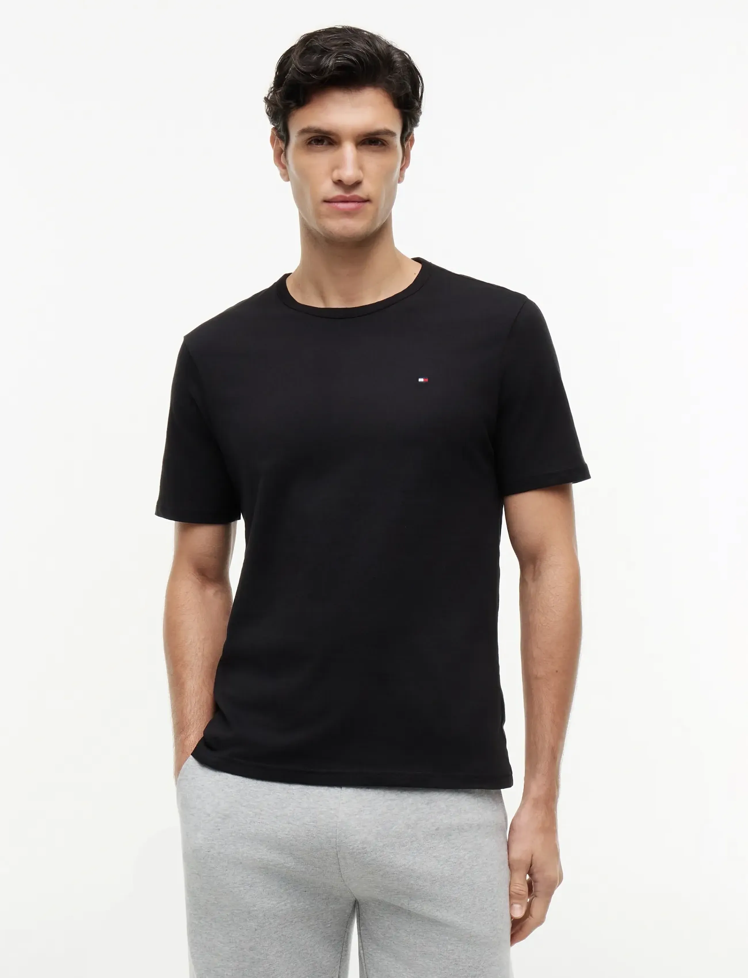 Tommy Hilfiger - 3P SS TEE - pyjamasöverdelar - black black black - 3