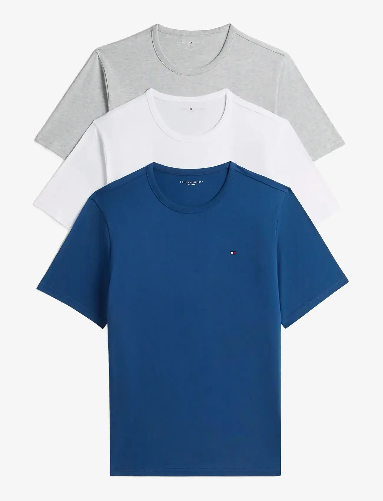 Tommy Hilfiger - 3P SS TEE - t-shirts im multipack - blu jn lght gry hth white - 1