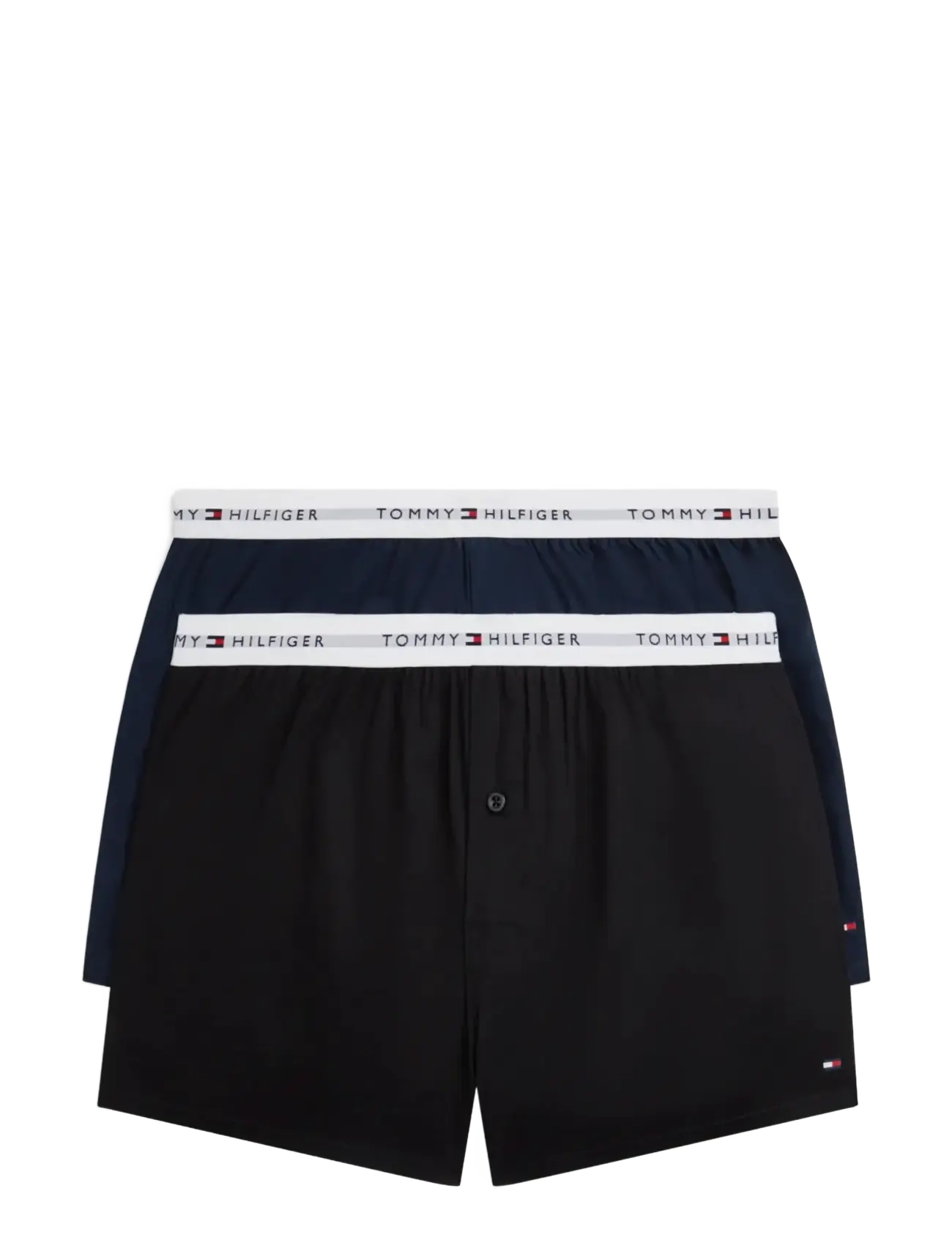 Tommy Hilfiger 2-Pack Cotton Woven Boxer - Multipack-Unterwäsche - NAVY BLUE BLACK / black