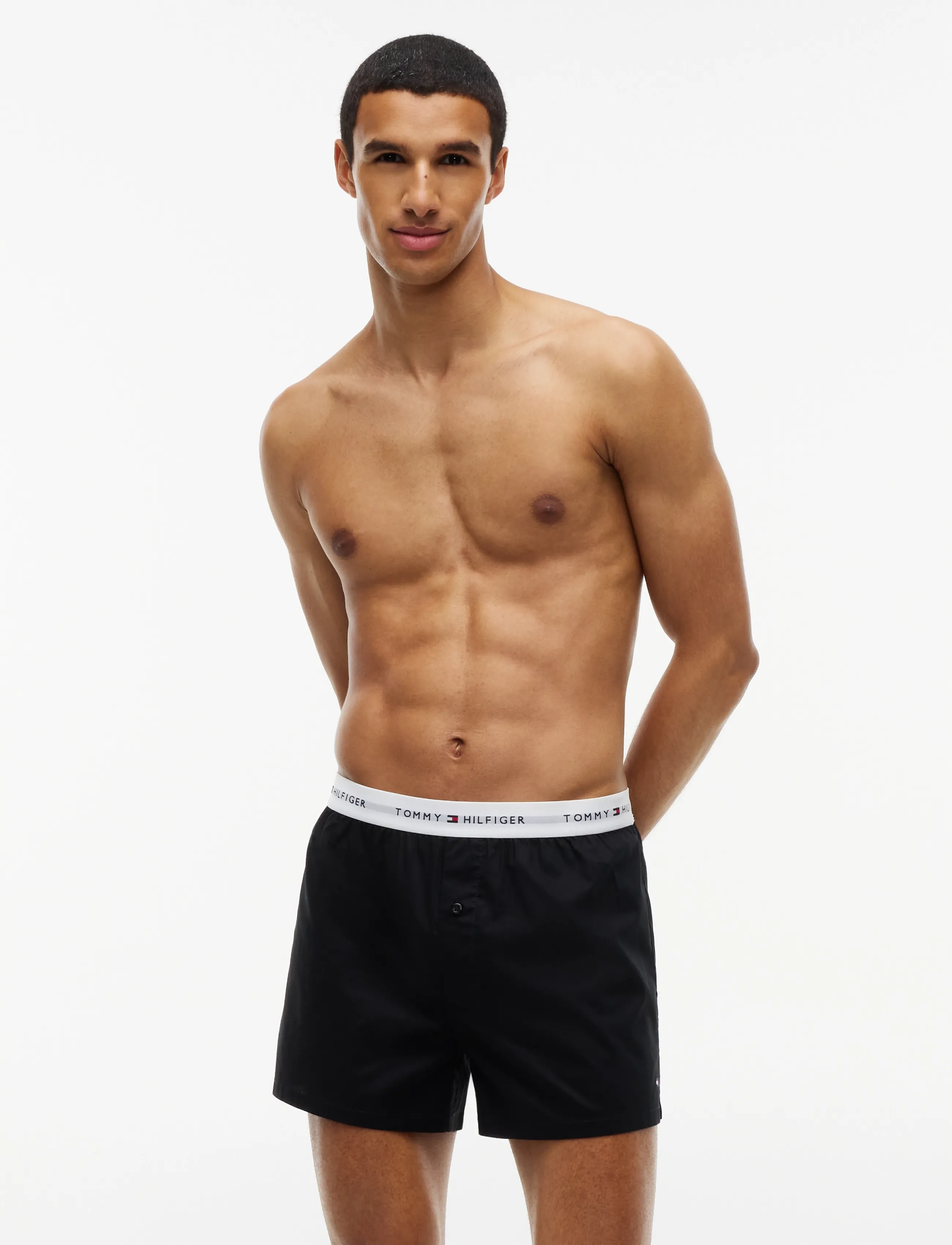 Tommy Hilfiger 2-Pack Cotton Woven Boxer, M, Underwear, Schwarz - Boxer Shorts, Männerswear