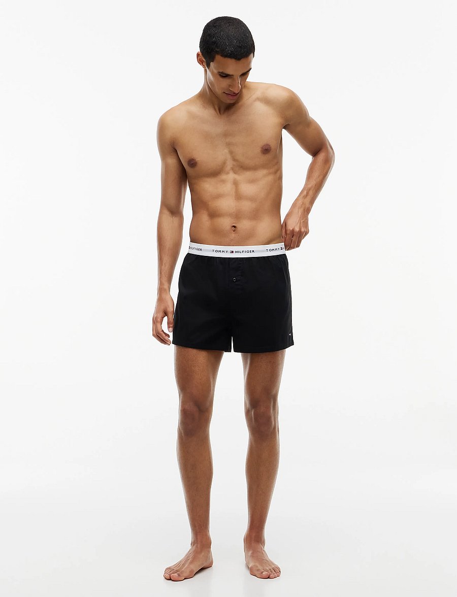 Tommy Hilfiger - 2P WOVEN BOXER - multipakk aluspüksid - navy blue black - 2
