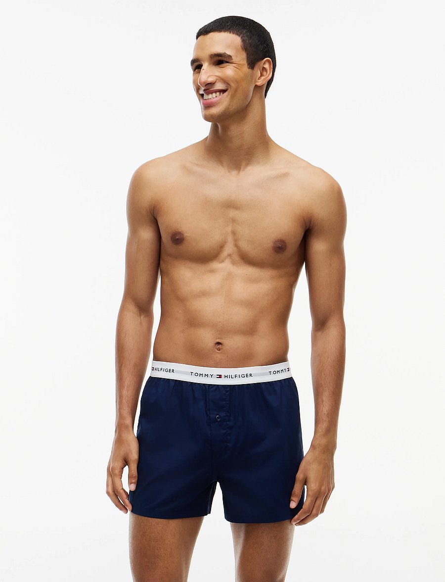 Tommy Hilfiger - 2P WOVEN BOXER - multipakk aluspüksid - navy blue black - 5