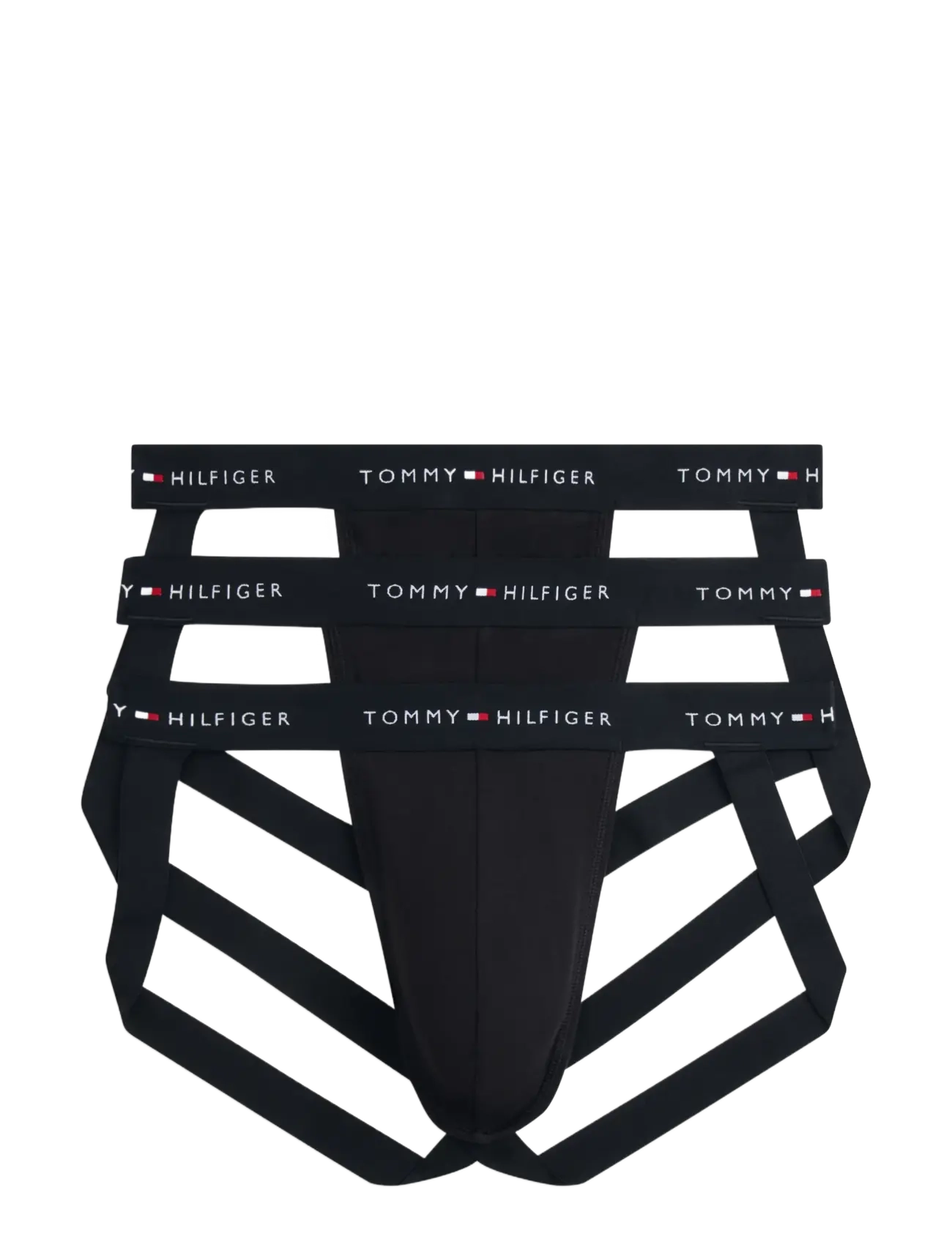 Tommy Hilfiger 3-Pack Cotton Jockstrap - Unterhosen im Multipack - BLACK BLACK BLACK / black