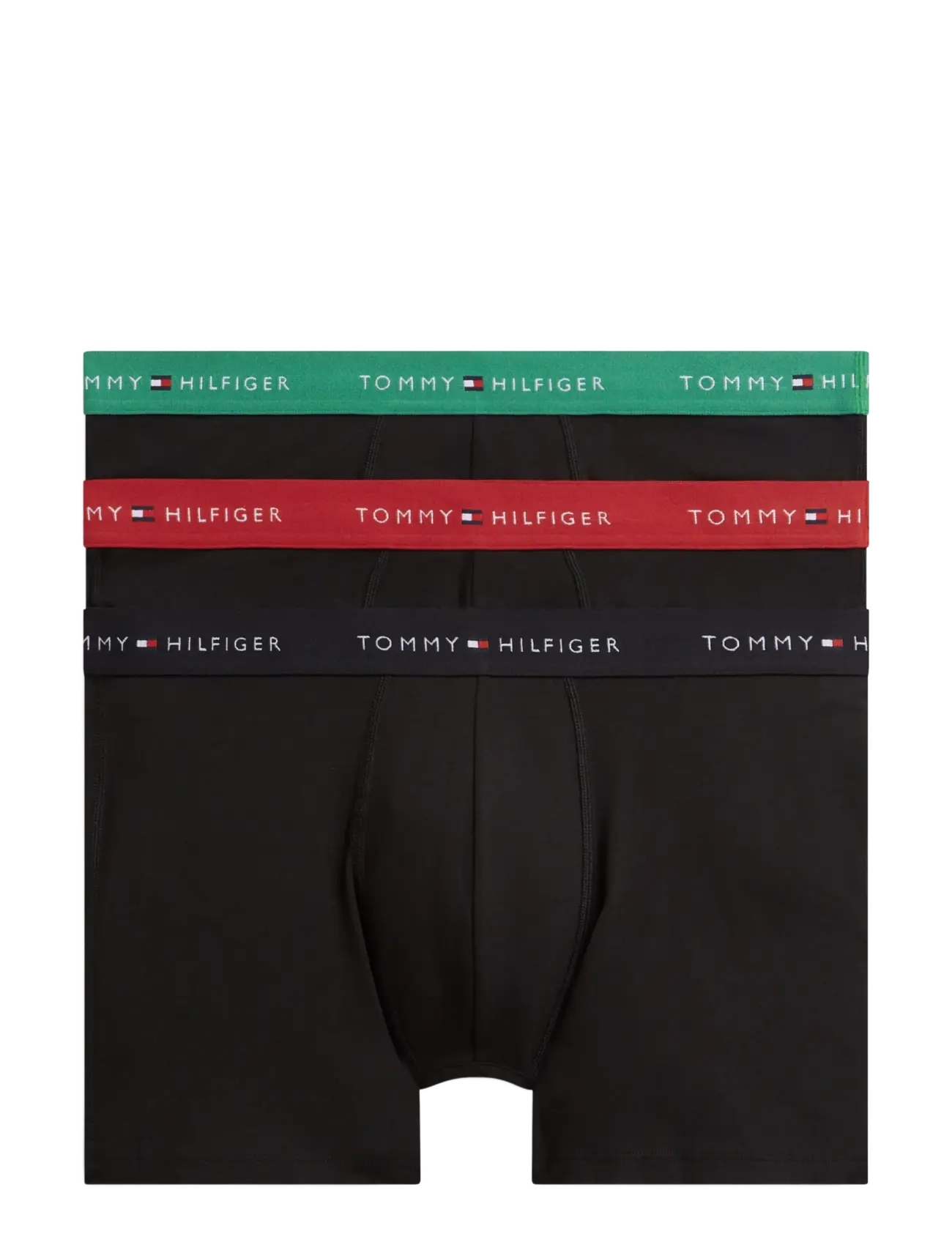 Tommy Hilfiger 3P BOXER BRIEF WB - Underpants - B  ALASKAN GREEN MED RED BLACK / black