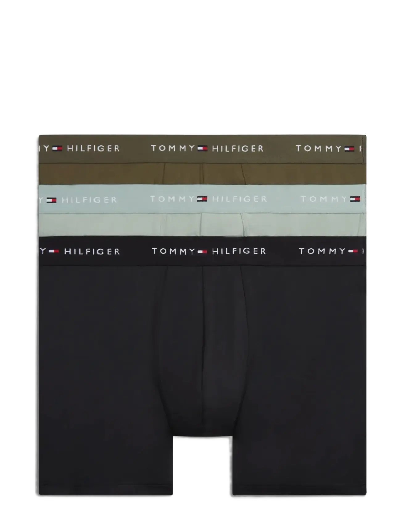 Tommy Hilfiger 3P BOXER BRIEF DTM - Underbukser - BLK MNT GRY ARM GRN / green