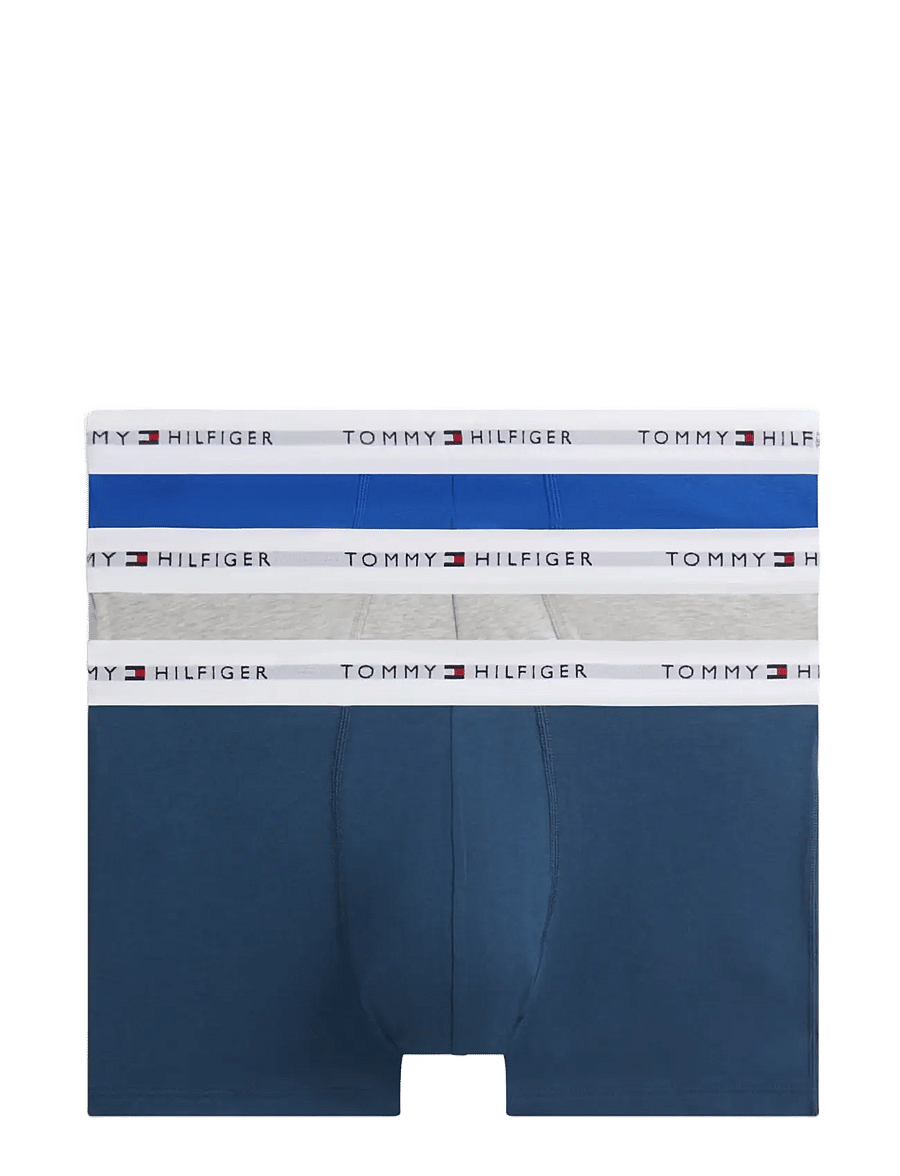 Tommy Hilfiger - 3P TRUNK - unterhosen im multipack - noble blue ice grey hthr blue jean - 1