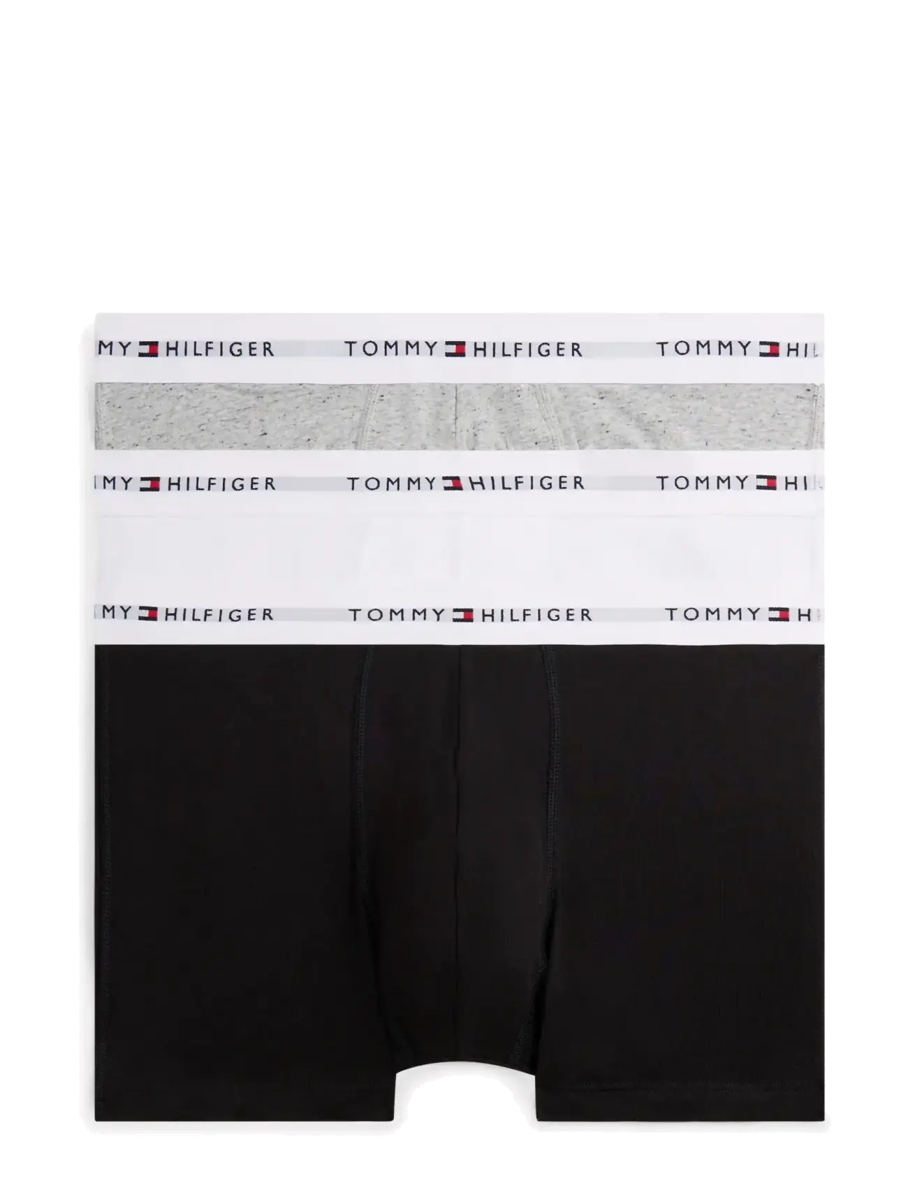 Tommy Hilfiger 3P TRUNK - Underbukser - GREY HEATHER BLACK WHITE / multi