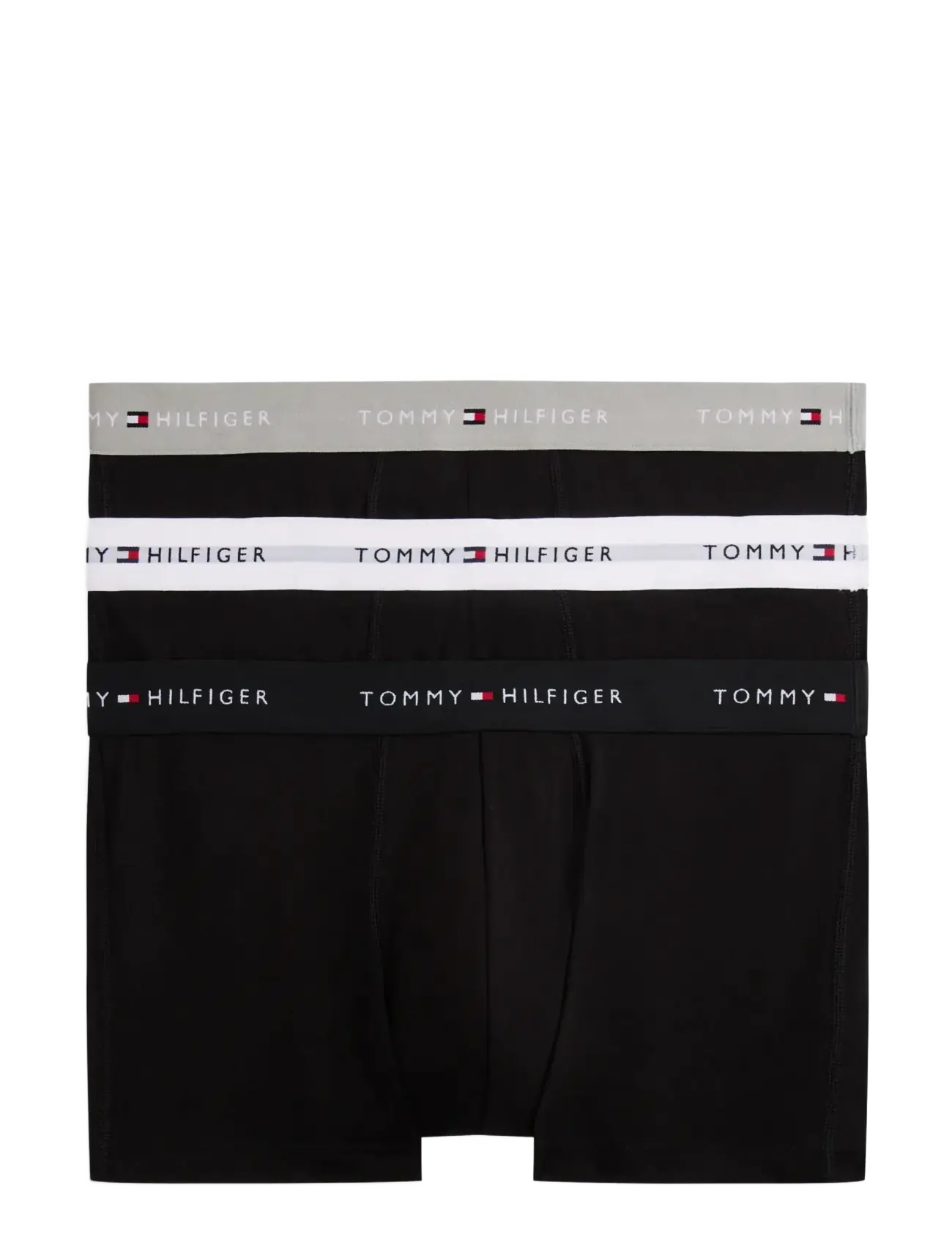 Tommy Hilfiger 3P TRUNK WB - Underbukser - GREY HEATHER BLACK WHITE / black