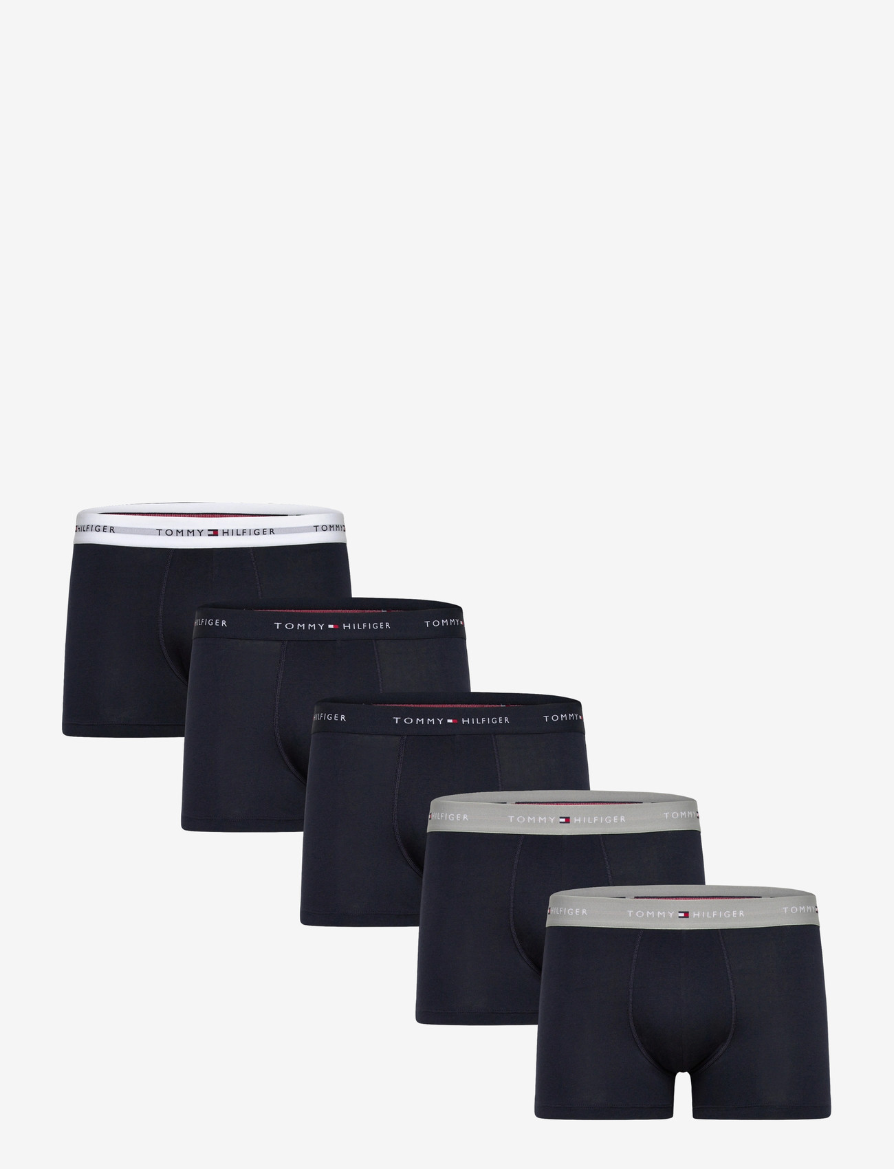 Tommy Hilfiger - 5P TRUNK WB - unterhosen im multipack - des sky antique silver white - 0