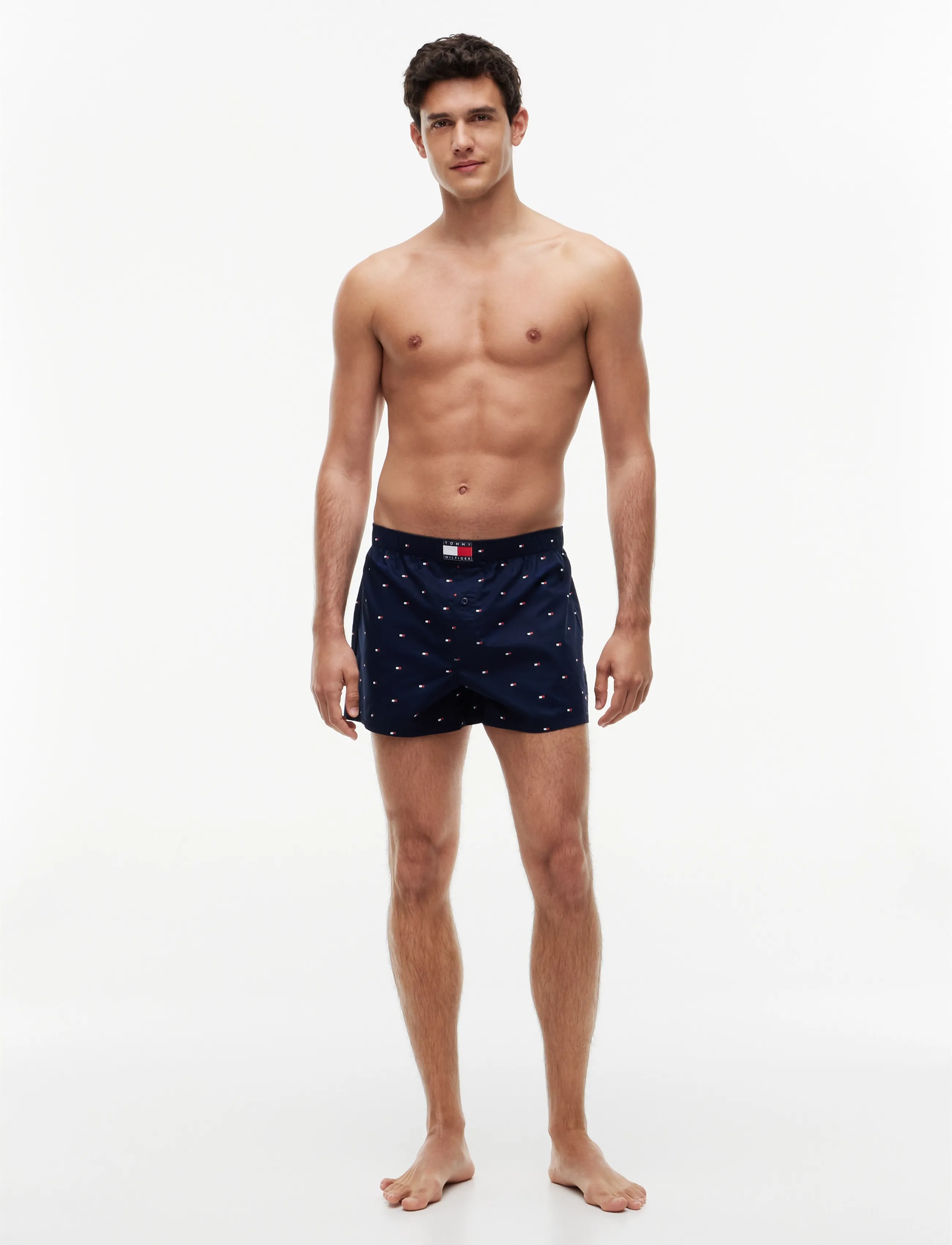 Tommy Hilfiger - 3P WOVEN BOXER PRINT - multipack kalsonger - chambray flag carb navy c navy flag - 2