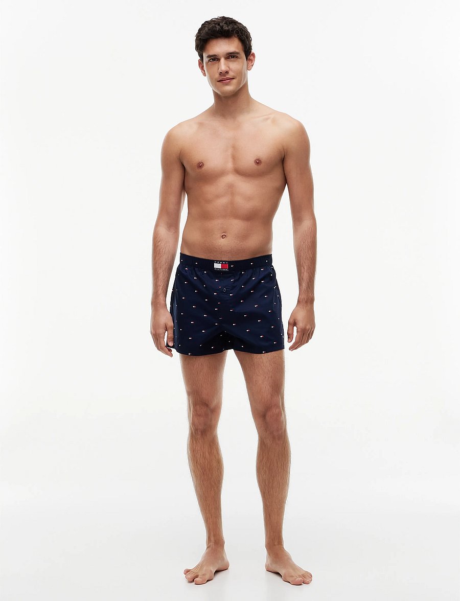 Tommy Hilfiger - 3P WOVEN BOXER PRINT - multipakk aluspüksid - chambray flag carb navy c navy flag - 2