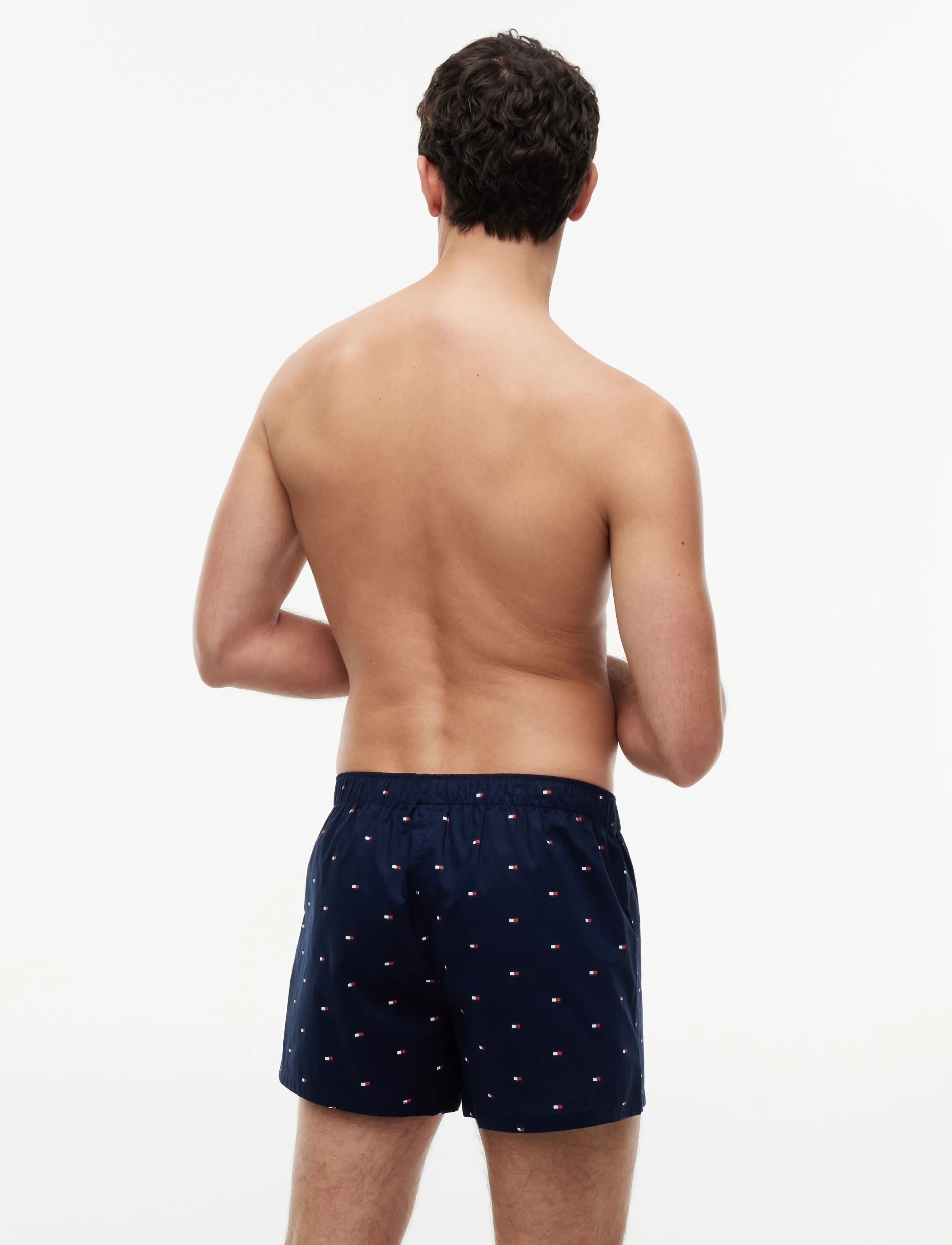 Tommy Hilfiger - 3P WOVEN BOXER PRINT - multipack kalsonger - chambray flag carb navy c navy flag - 4