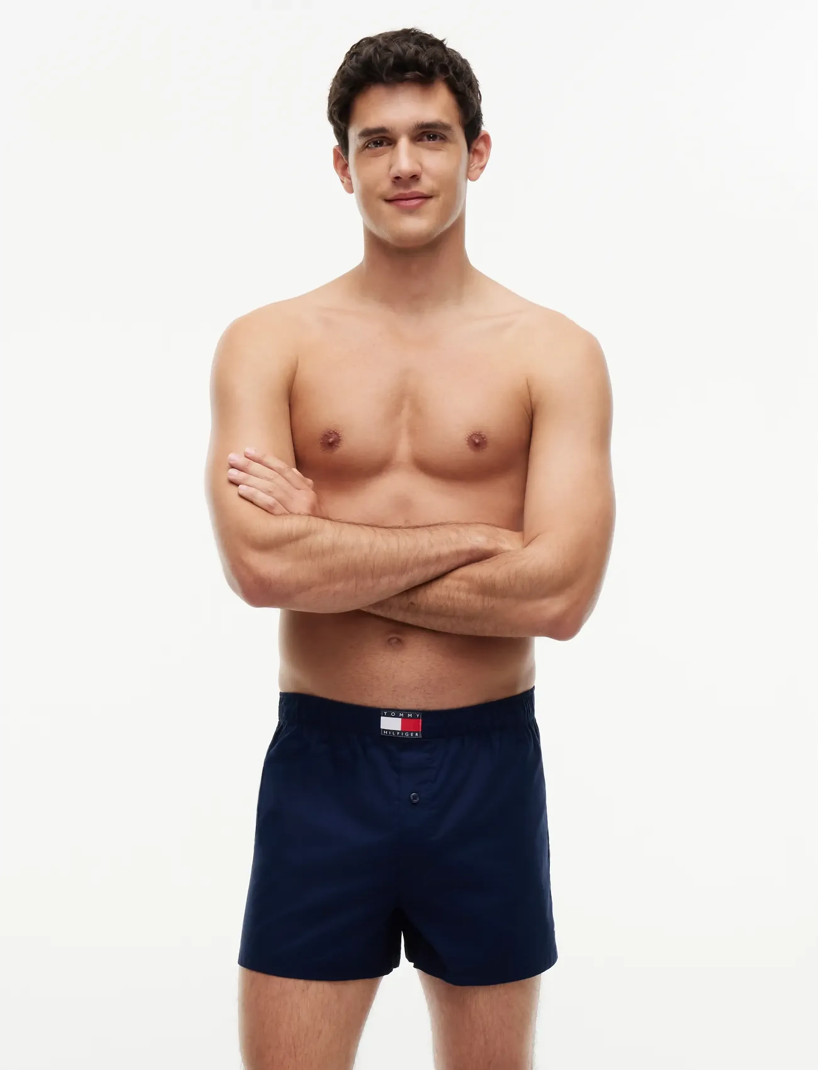 Tommy Hilfiger - 3P WOVEN BOXER PRINT - multipakk aluspüksid - chambray flag carb navy c navy flag - 5