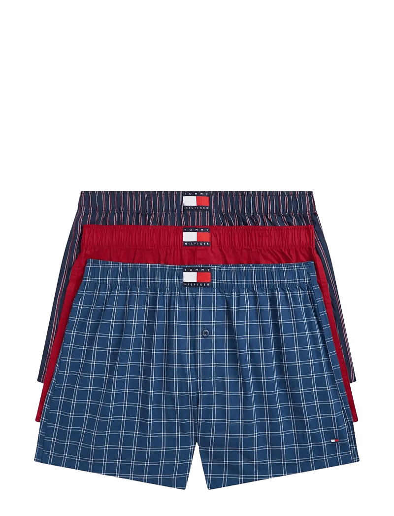 Tommy Hilfiger - 3P WOVEN BOXER PRINT - multipack underpants - wnd pn chk ras juc rwb stpe - 1
