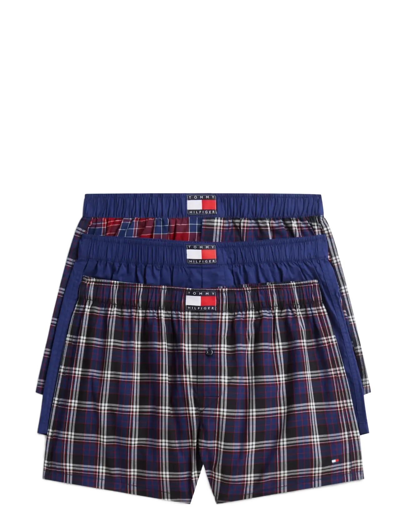 Tommy Hilfiger 3P WOVEN BOXER PRINT - Unterhosen - NVY GL ST PLD BLU INK RD GL PLD CLA / navy