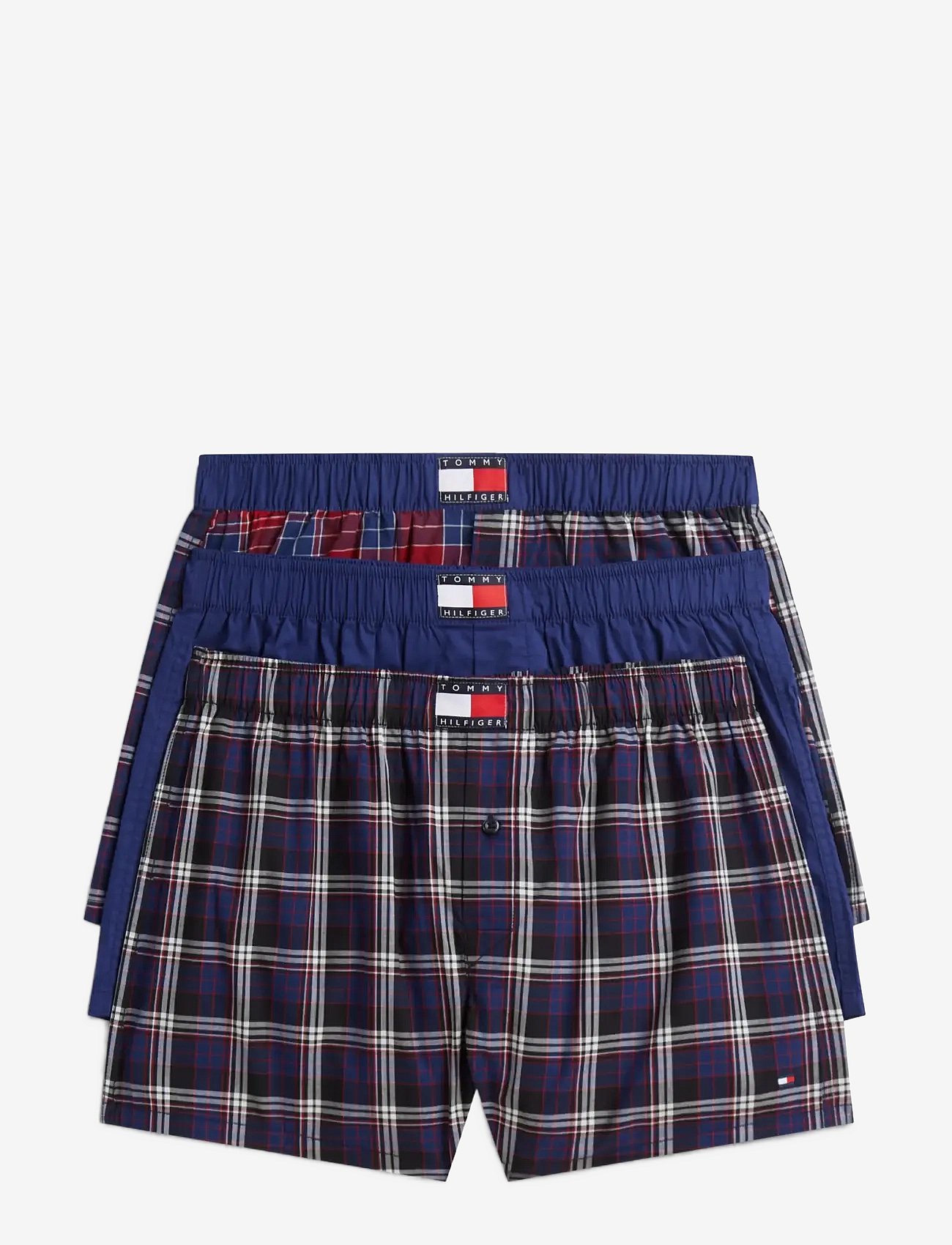 Tommy Hilfiger 3P Woven Boxer Print - Navy - XXL