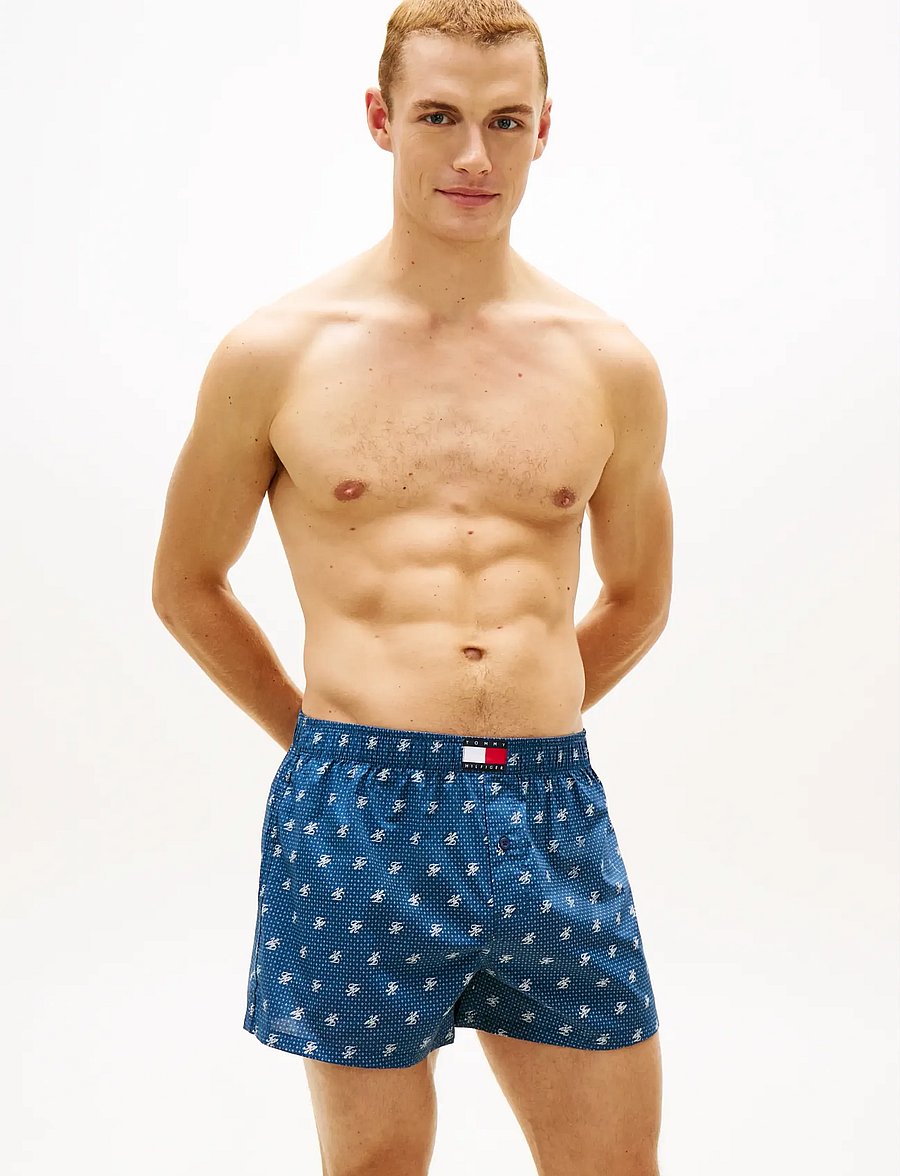 Tommy Hilfiger - 3P WOVEN BOXER PRINT - multipack kalsonger - kp bl str ptch blu th scpt geo - 5