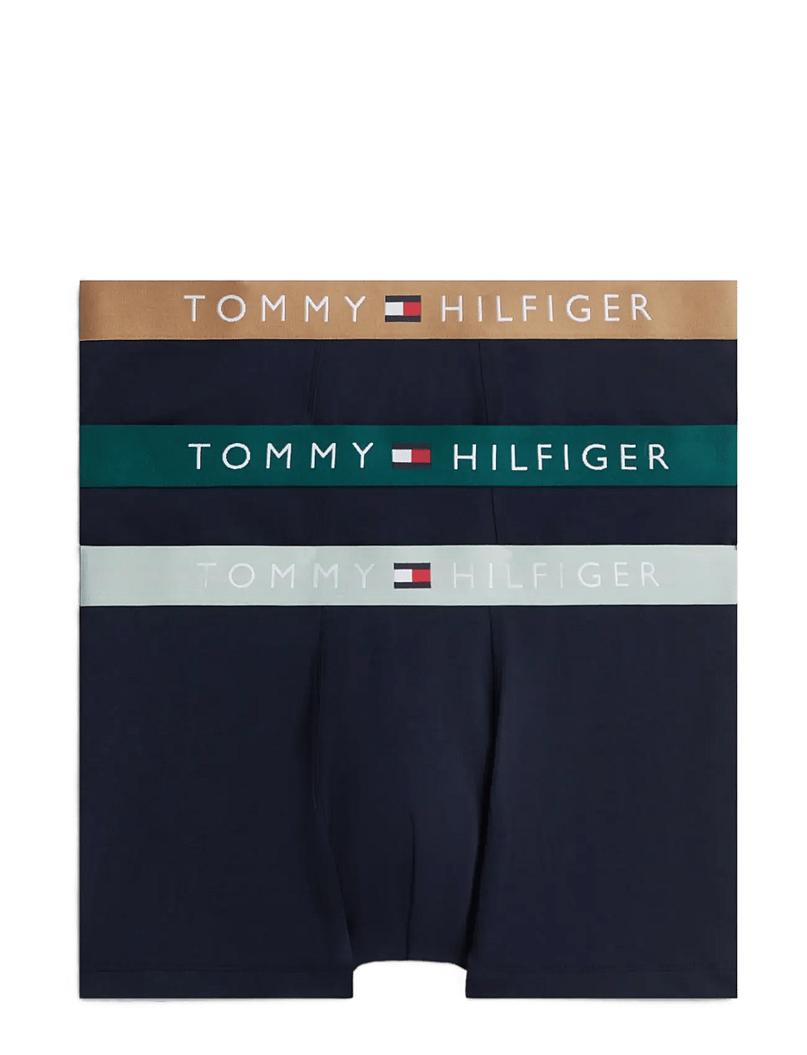 Tommy Hilfiger - 3P TRUNK WB - majtki w wielopaku - nb saf canvas mnty grey deep spru - 1