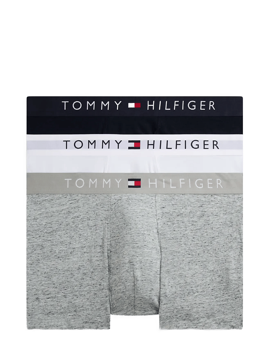 Tommy Hilfiger - 3P TRUNK WB - unterhosen im multipack - grey htr white desert sky - 1