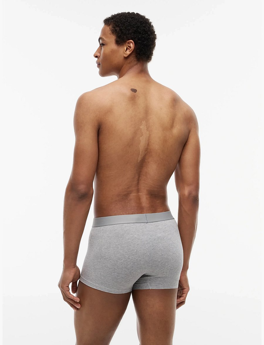 Tommy Hilfiger - 3P TRUNK WB - unterhosen im multipack - grey htr white desert sky - 4