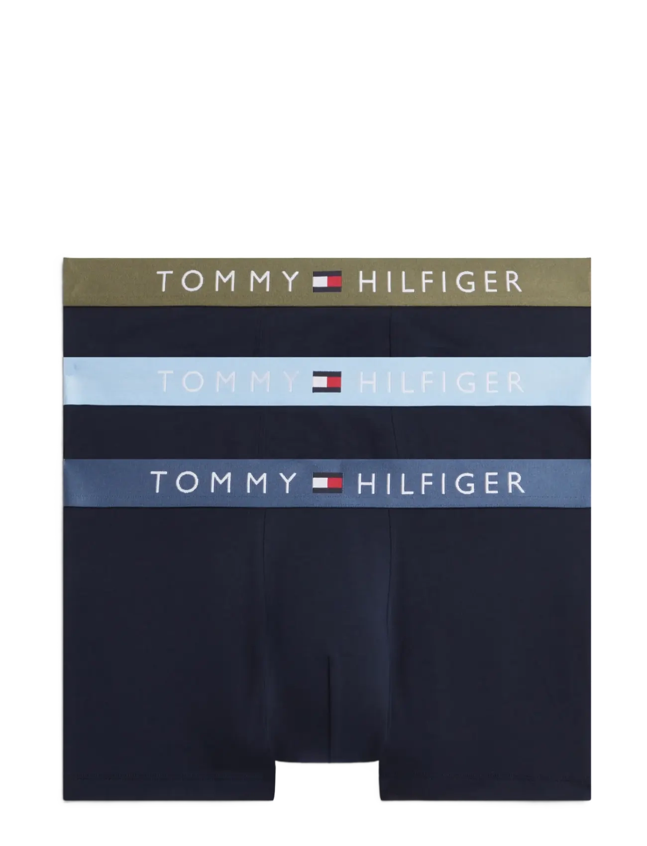 Tommy Hilfiger 3P TRUNK WB - Bokserid - NB  UTIL OLIVE CHAMB BLUE AEG SEA / navy