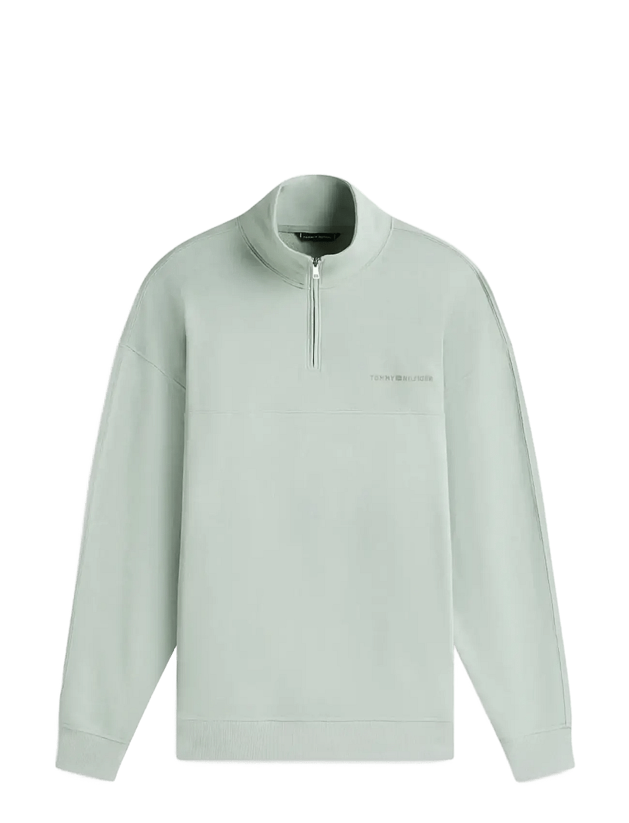 Tommy Hilfiger - HALF ZIP - truien - minty grey - 1