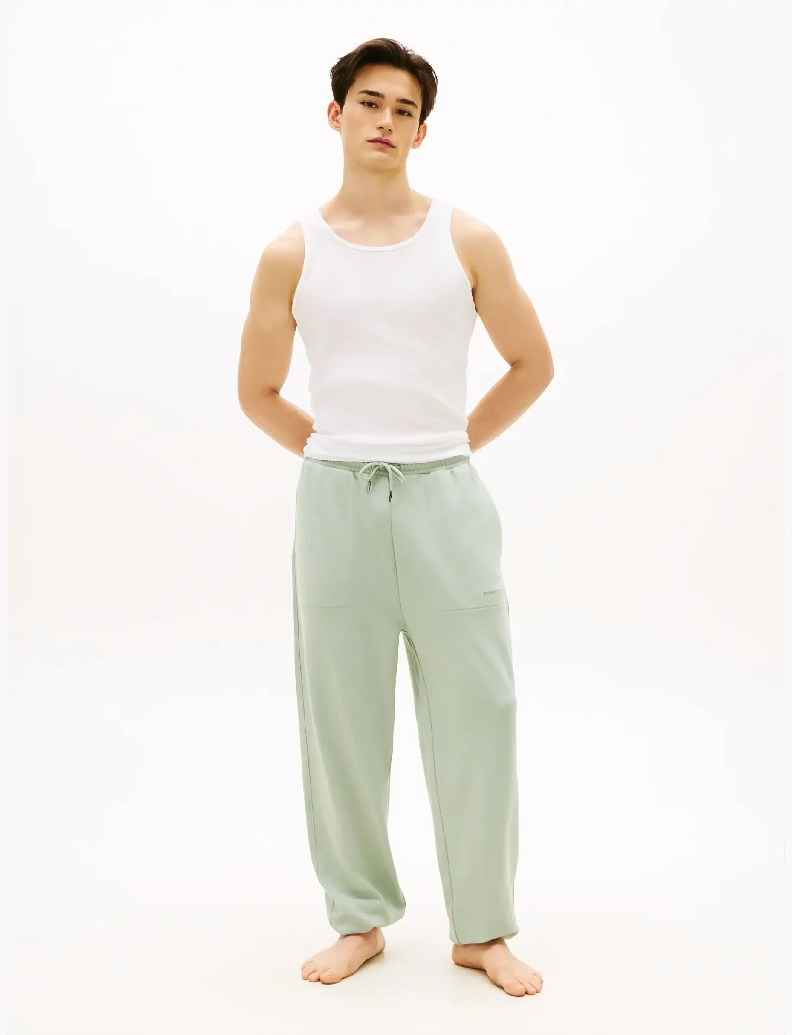 Tommy Hilfiger - TRACK PANT - pants - minty grey - 3
