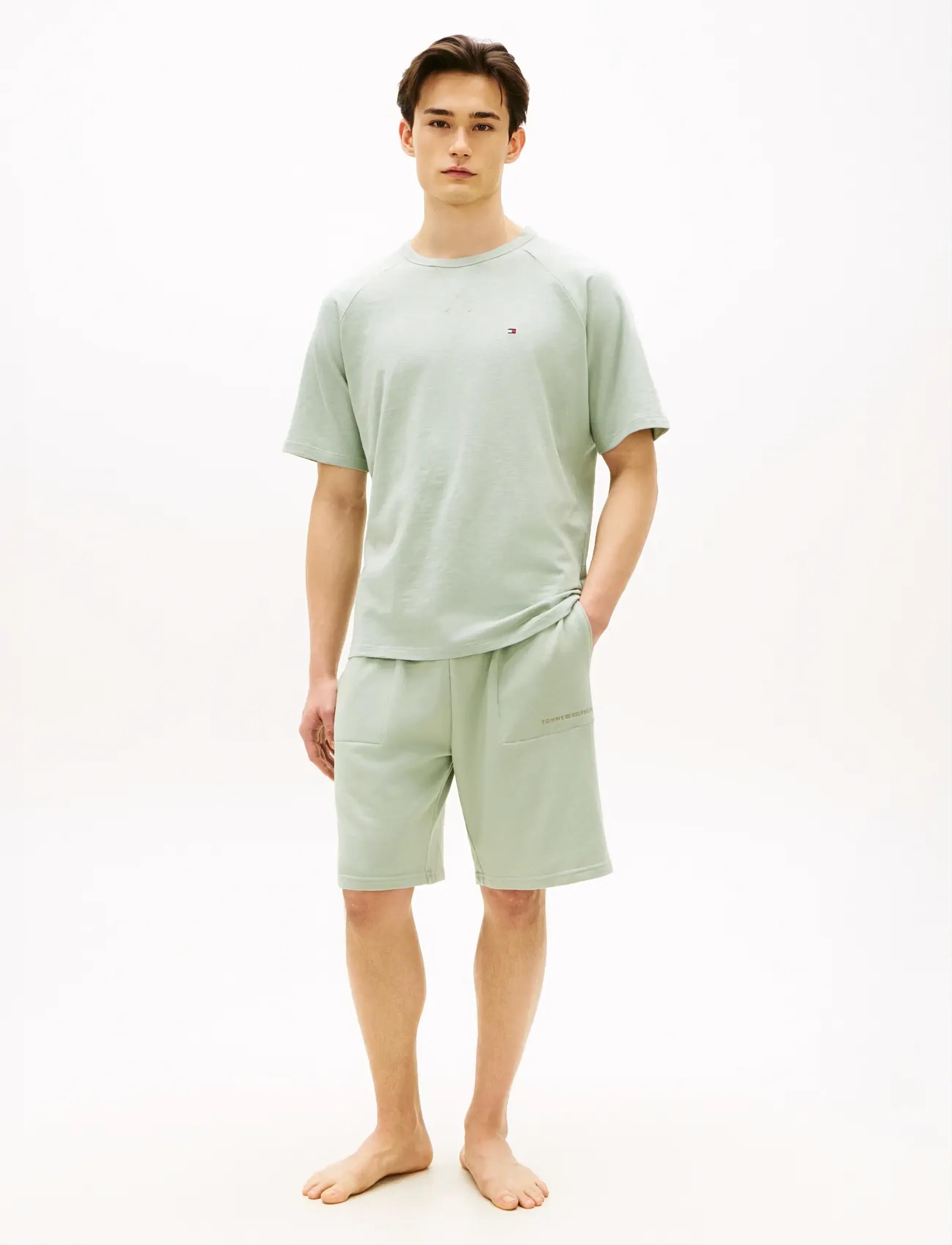 Tommy Hilfiger - TRACK SHORT - underdele - minty grey - 3