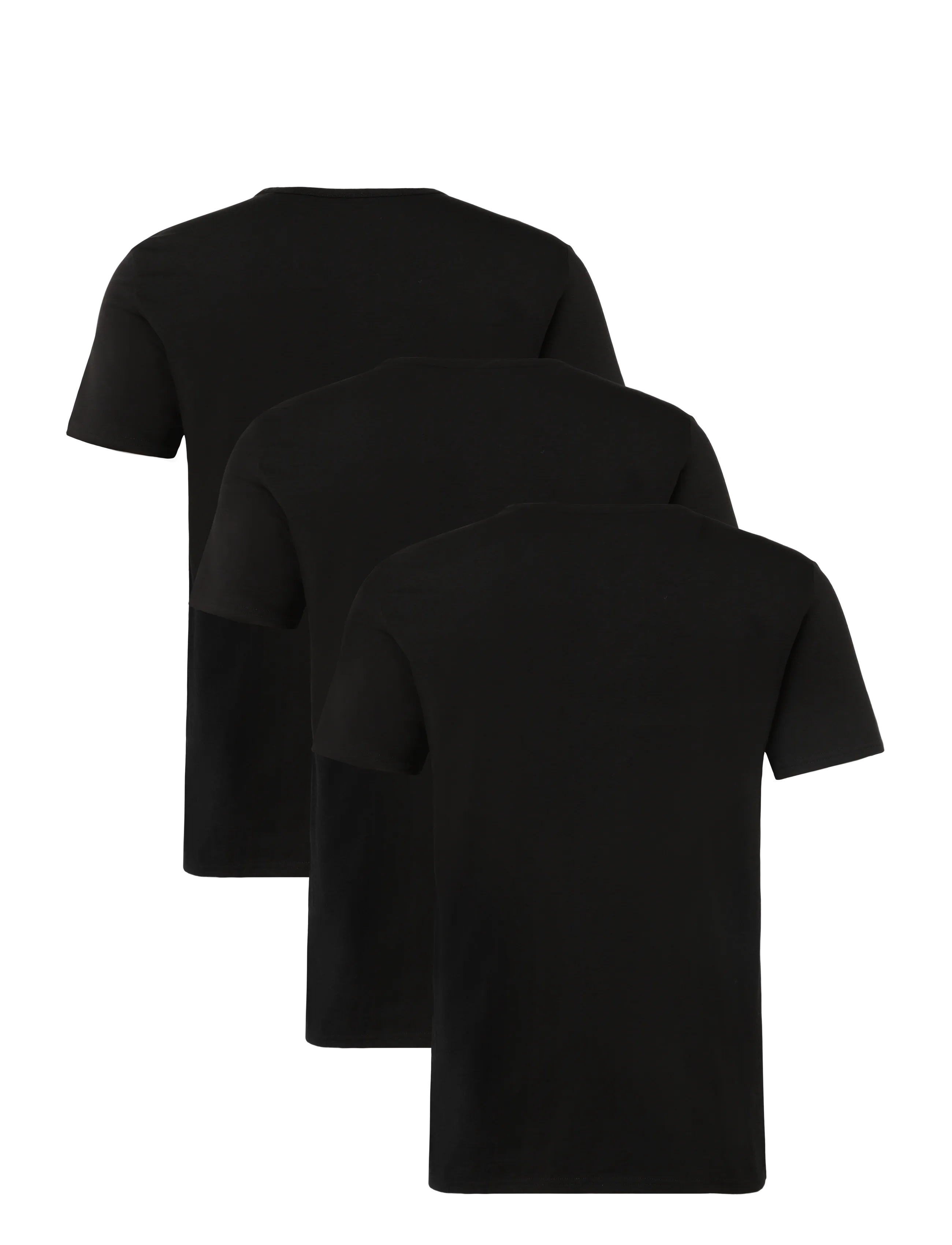 Tommy Hilfiger - STRETCH VN TEE SS 3PACK - pidžaamasärgid - black black black - 1