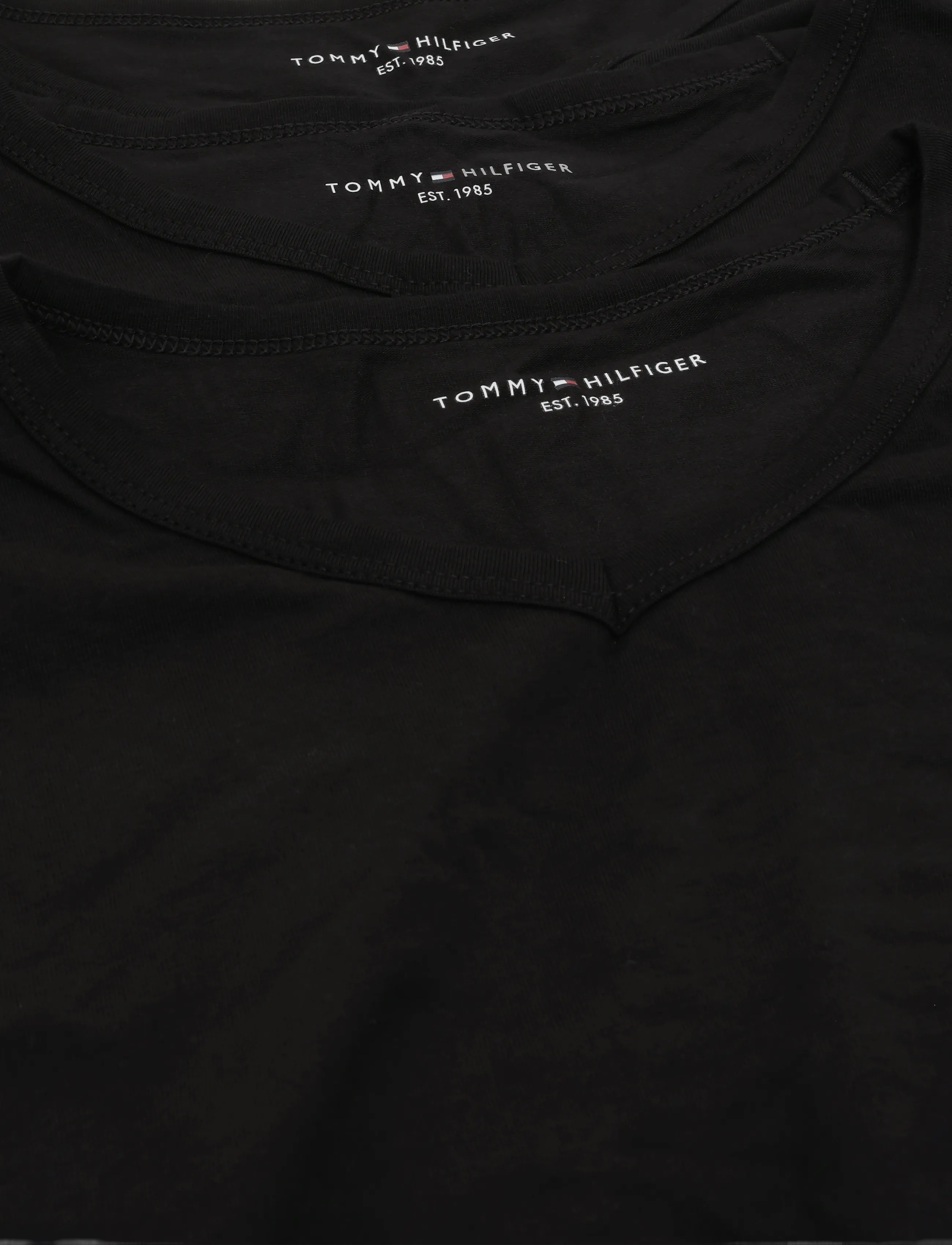 Tommy Hilfiger - STRETCH VN TEE SS 3PACK - pidžaamasärgid - black black black - 2