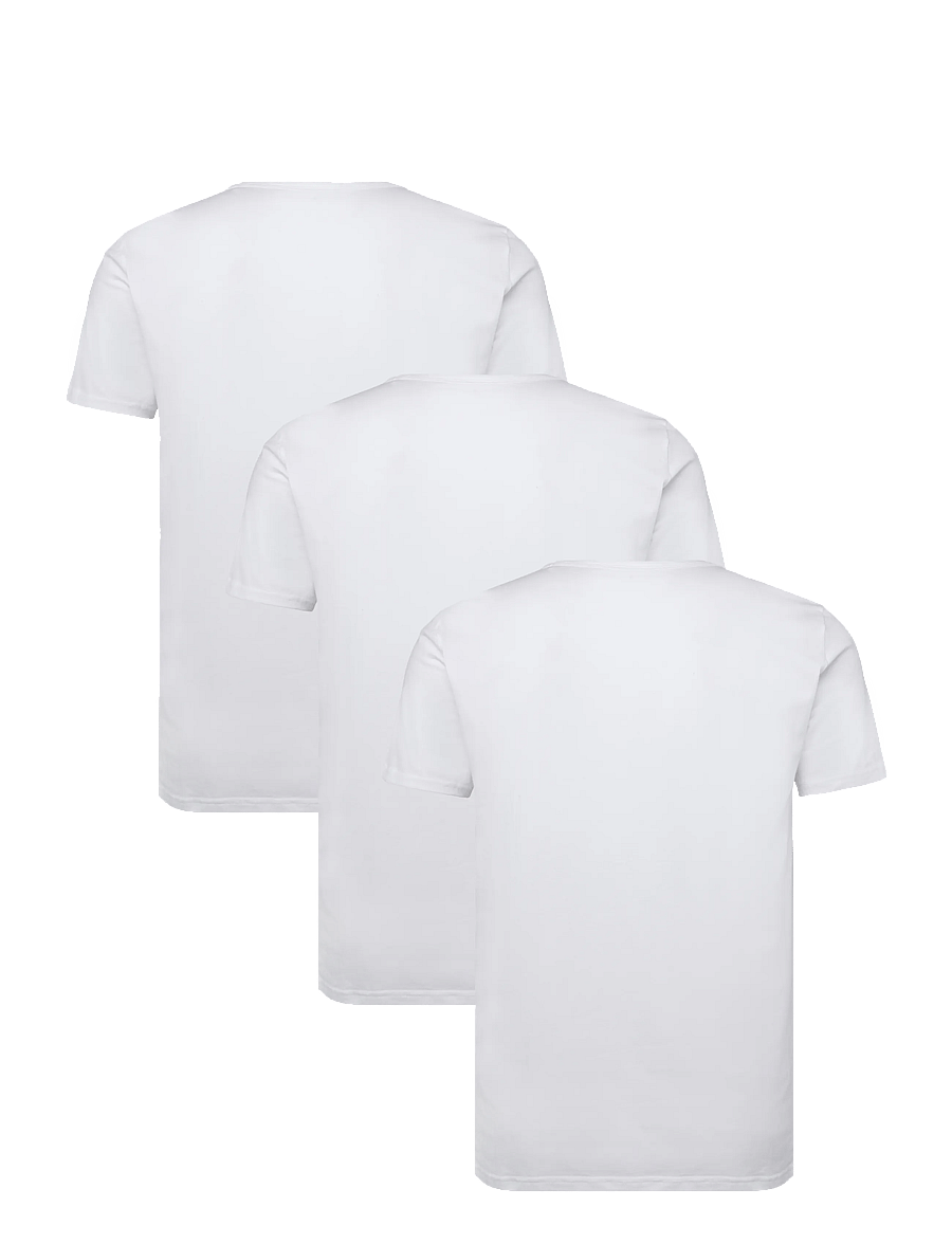 Tommy Hilfiger - STRETCH VN TEE SS 3PACK - pidžaamasärgid - white white white - 1
