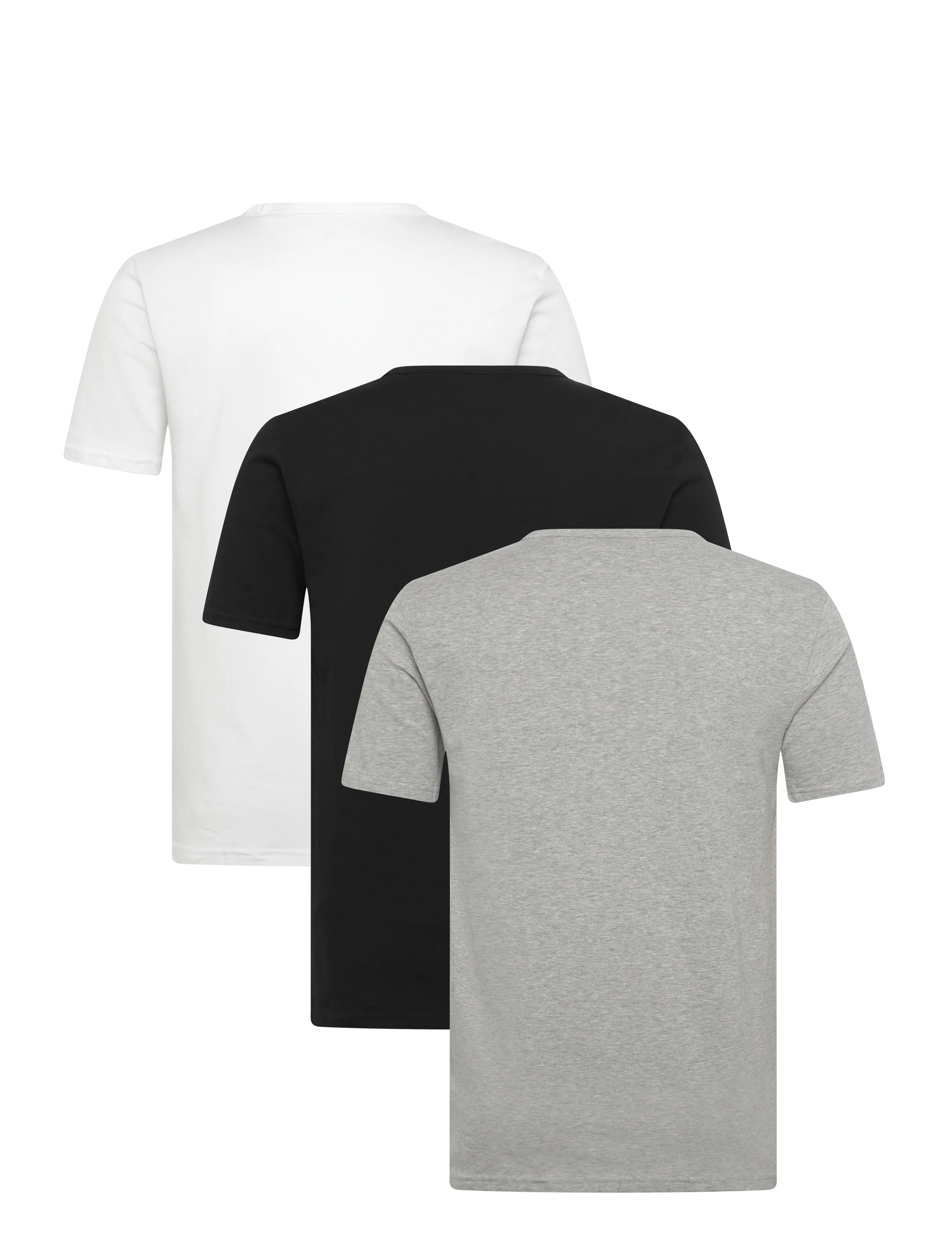 Tommy Hilfiger - STRETCH CN TEE SS 3PACK - multipack t-shirts - black white grey heather - 2