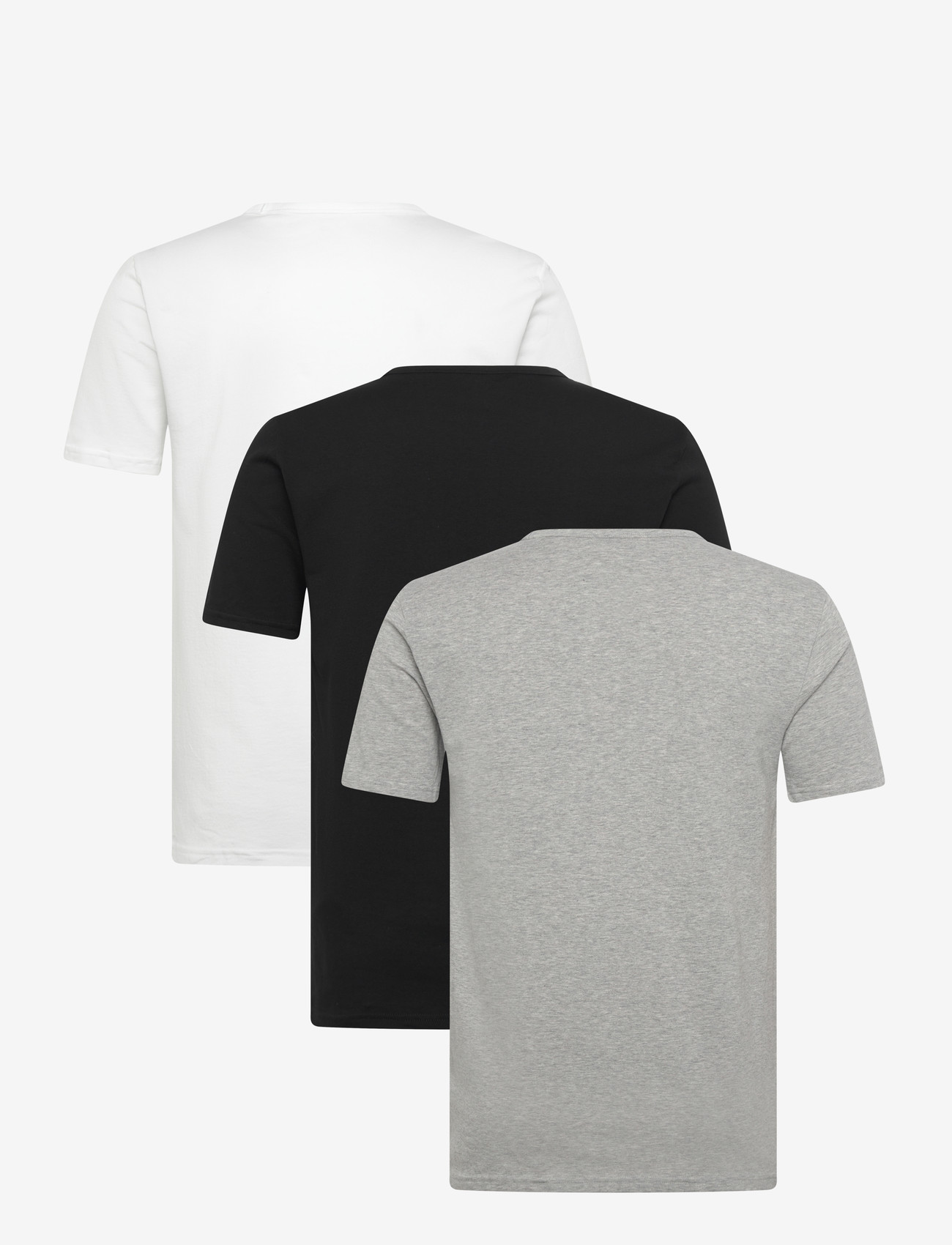 Tommy Hilfiger - STRETCH CN TEE SS 3PACK - t-shirts im multipack - black white grey heather - 2