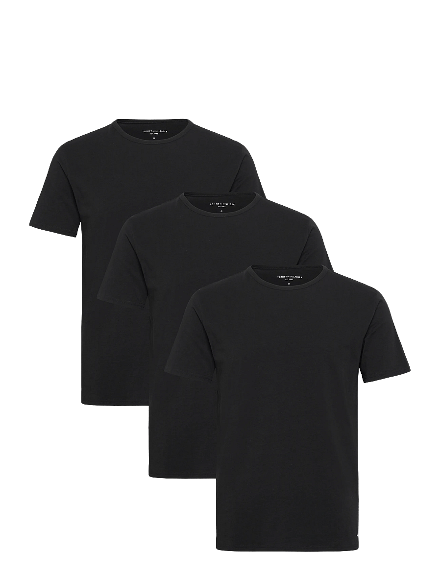 Tommy Hilfiger - STRETCH CN TEE SS 3PACK - multipack t-shirts - black black black - 0