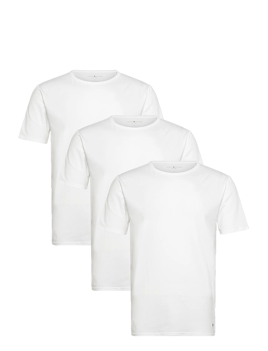 Tommy Hilfiger - STRETCH CN TEE SS 3PACK - marškinėlių rinkiniai - white white white - 0