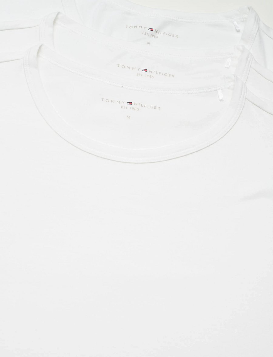 Tommy Hilfiger - STRETCH CN TEE SS 3PACK - marškinėlių rinkiniai - white white white - 1