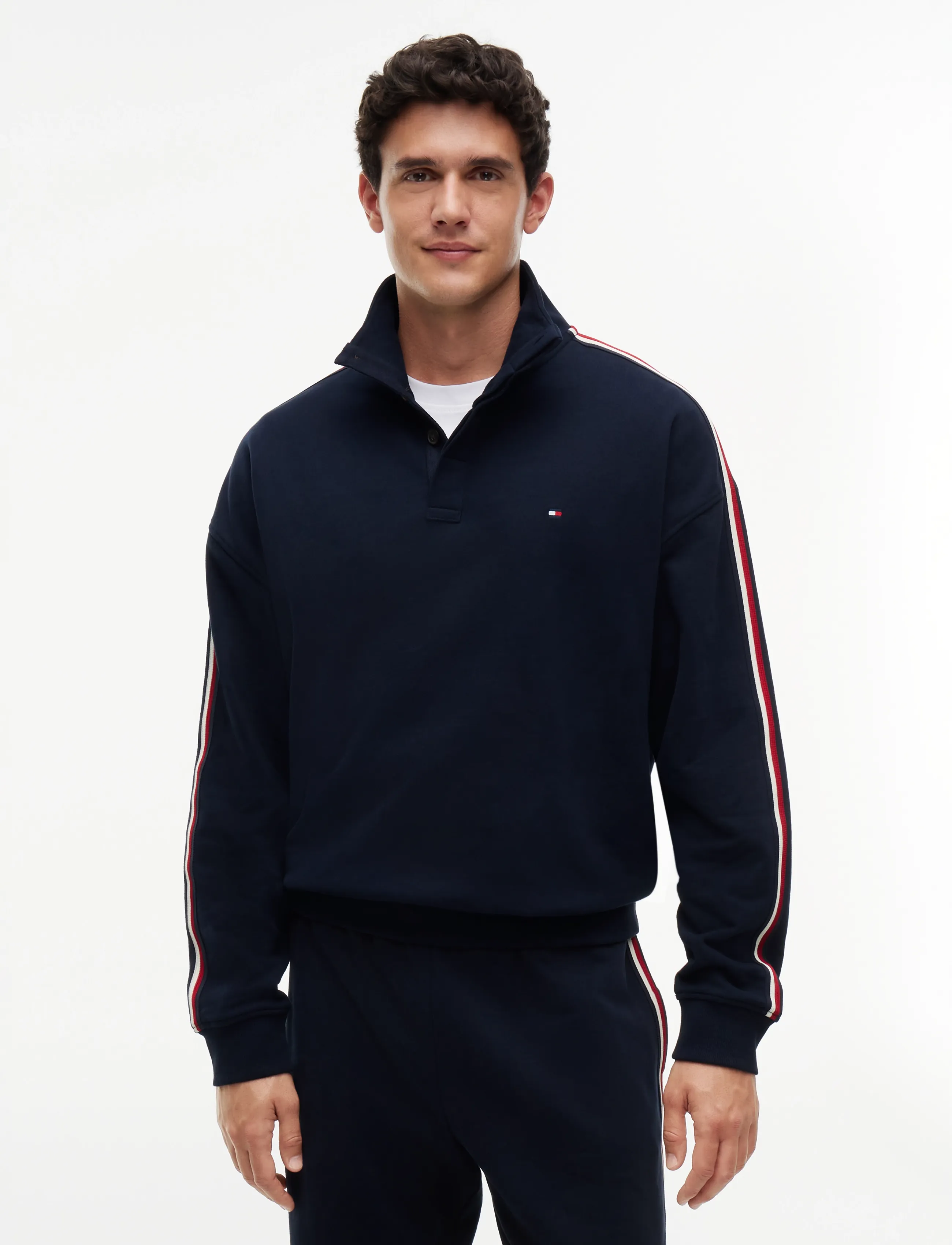 Tommy Hilfiger HALF BUTTON DOWN - Sweatshirts - NAVY BLUE / navy