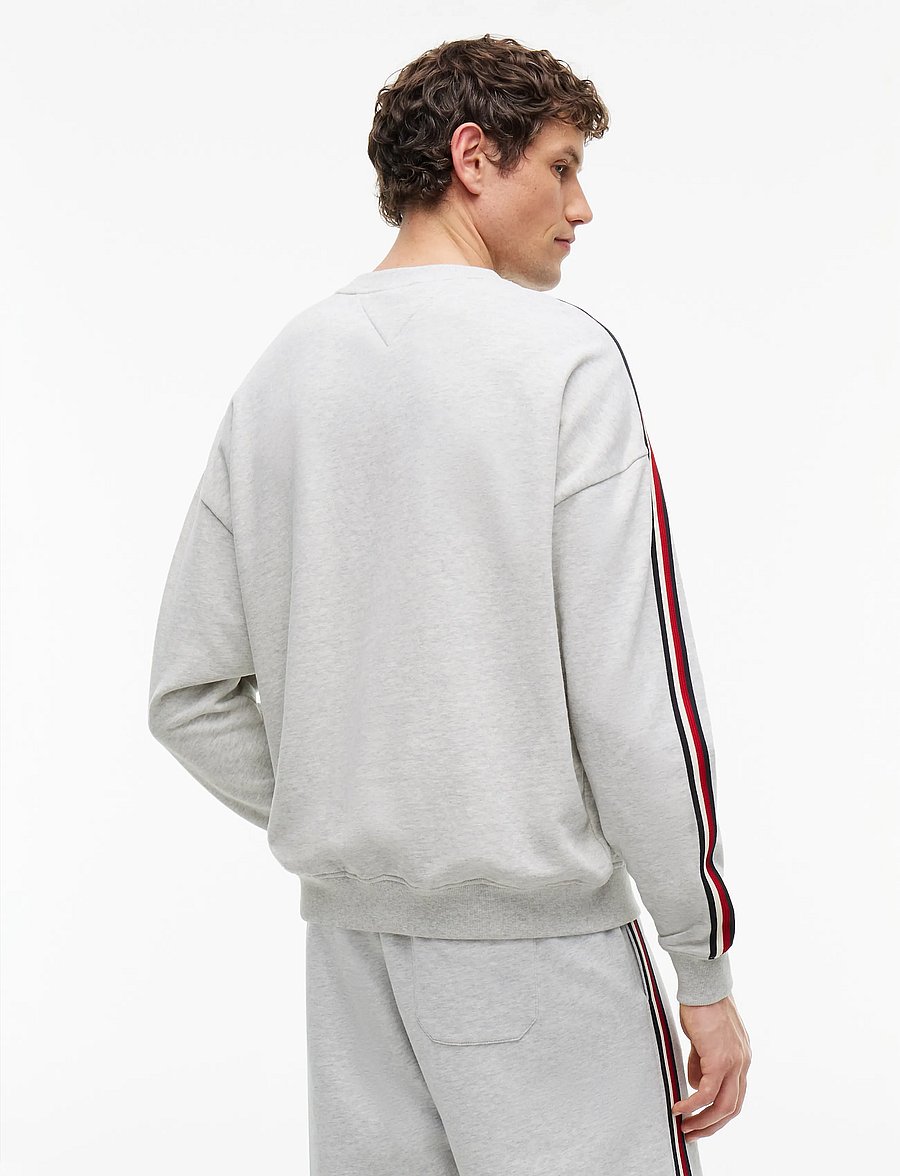 Tommy Hilfiger - Lounge Global Stripe Track Top - sweatshirts - ice grey heather - 2