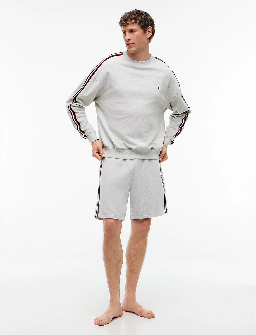 Tommy Hilfiger - Lounge Global Stripe Track Top - sweatshirts - ice grey heather - 4