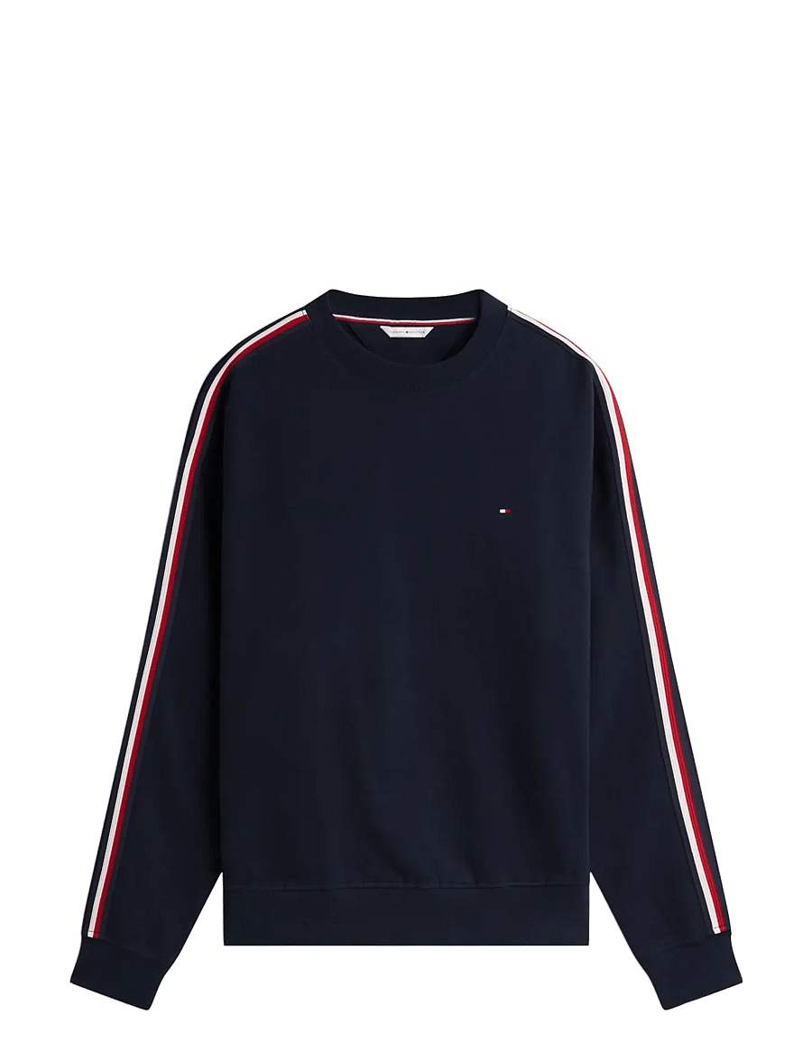 Tommy Hilfiger - Lounge Global Stripe Track Top - sweatshirts - navy blue - 1