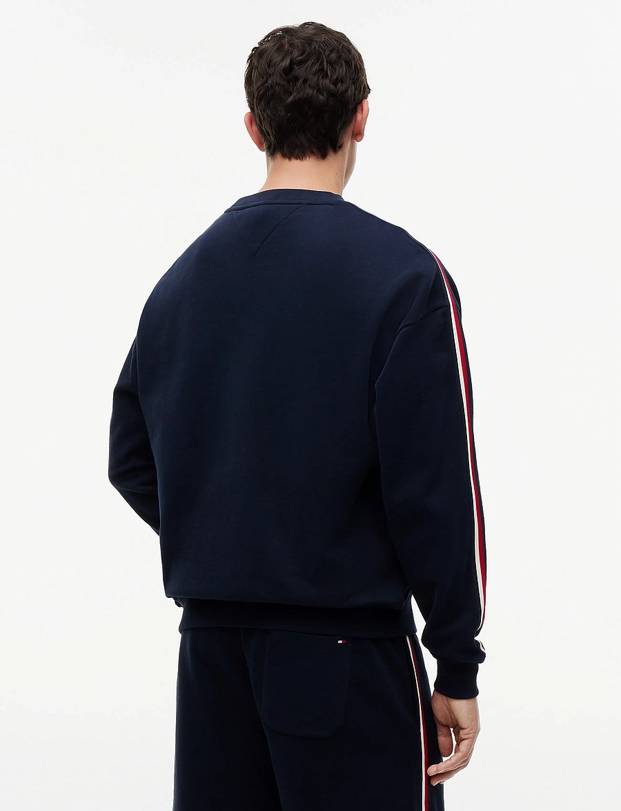 Tommy Hilfiger - Lounge Global Stripe Track Top - sweatshirts - navy blue - 2