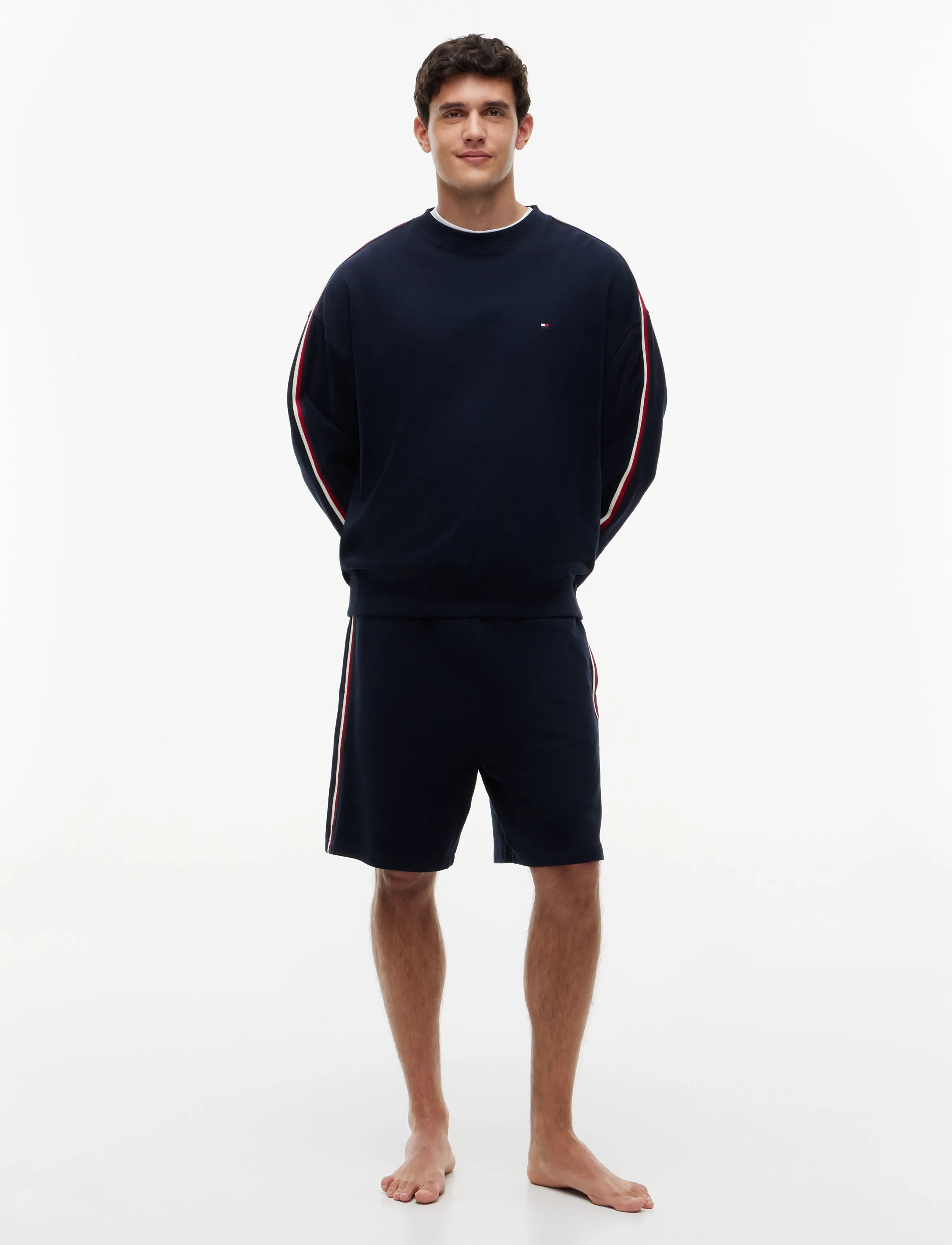 Tommy Hilfiger - Lounge Global Stripe Track Top - navy blue - 4