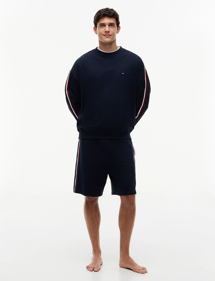 Tommy Hilfiger - Lounge Global Stripe Track Top - sweatshirts - navy blue - 4