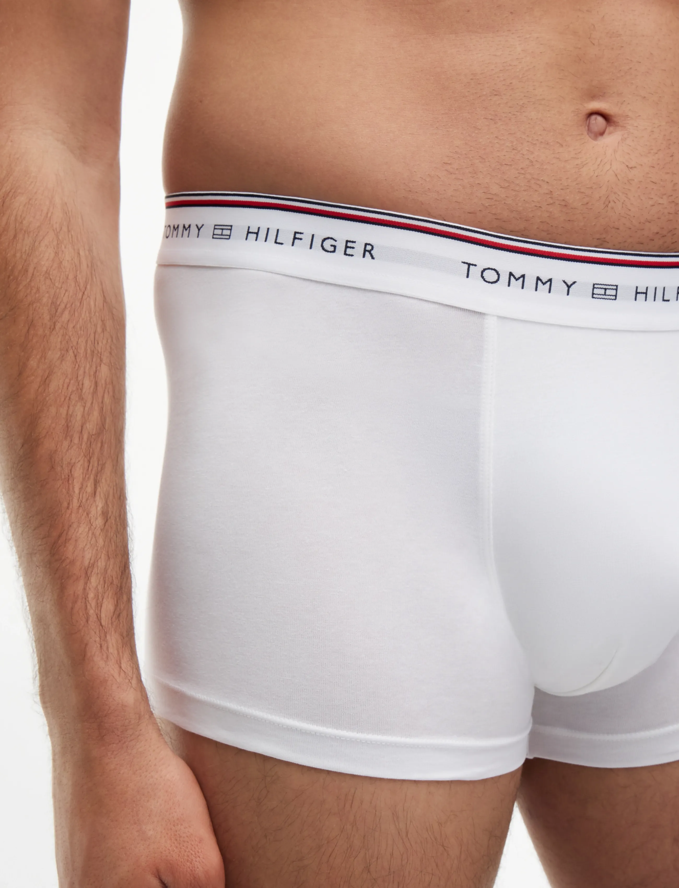 Tommy Hilfiger - 3P TRUNK - white light grey heather black - 3