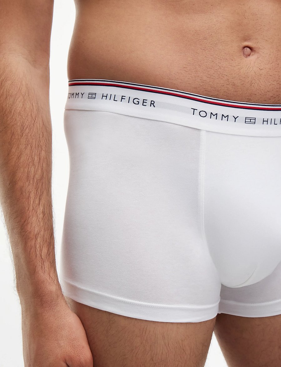 Tommy Hilfiger - 3P TRUNK - bokserid - white light grey heather black - 3